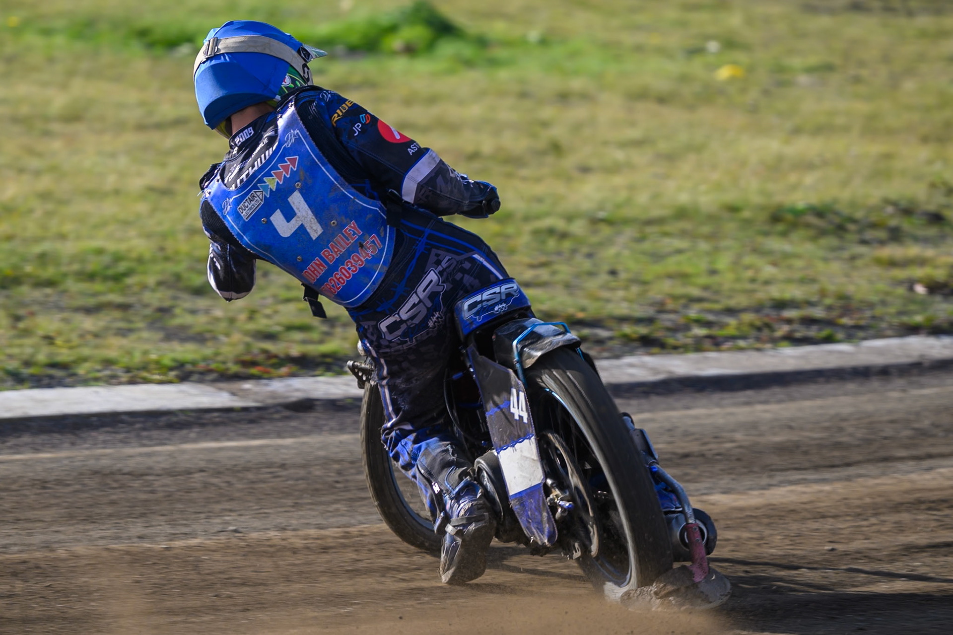 Charlie Southwick, Guest Rider for Buxton Bulls   in action during the WSRA National Development League match between Buxton Bulls and Leicester Lion Cubs at Hi-Edge Speedway, Buxton on Sunday 4th October 2026. (Photo: Ian Charles | MI News)