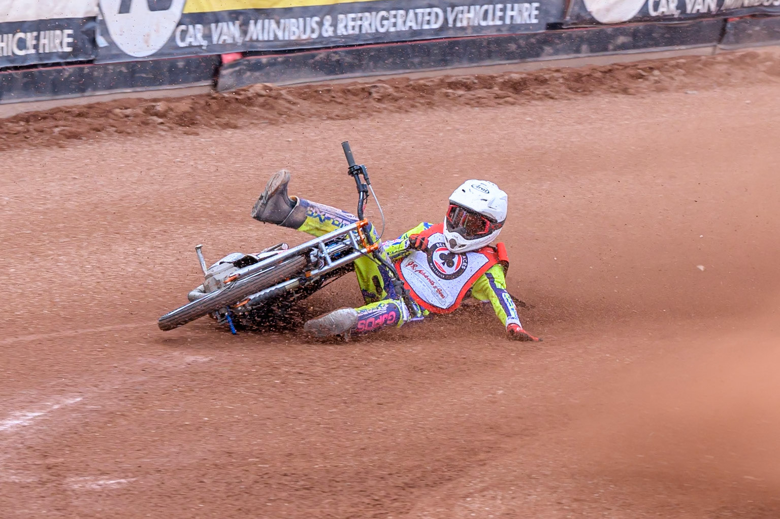 JR ASHWORTH &amp; SONS COLTS ACADEMY INDIVIDUALFreddy Hodder  in Blue leading Harry Fletcher  in White who slides off during the JR Ashworth &amp; Sons Colts Individual at the National Speedway Stadium, Manchester on Sunday 10th May 2026. (Photo: Ian Charles | MI News)