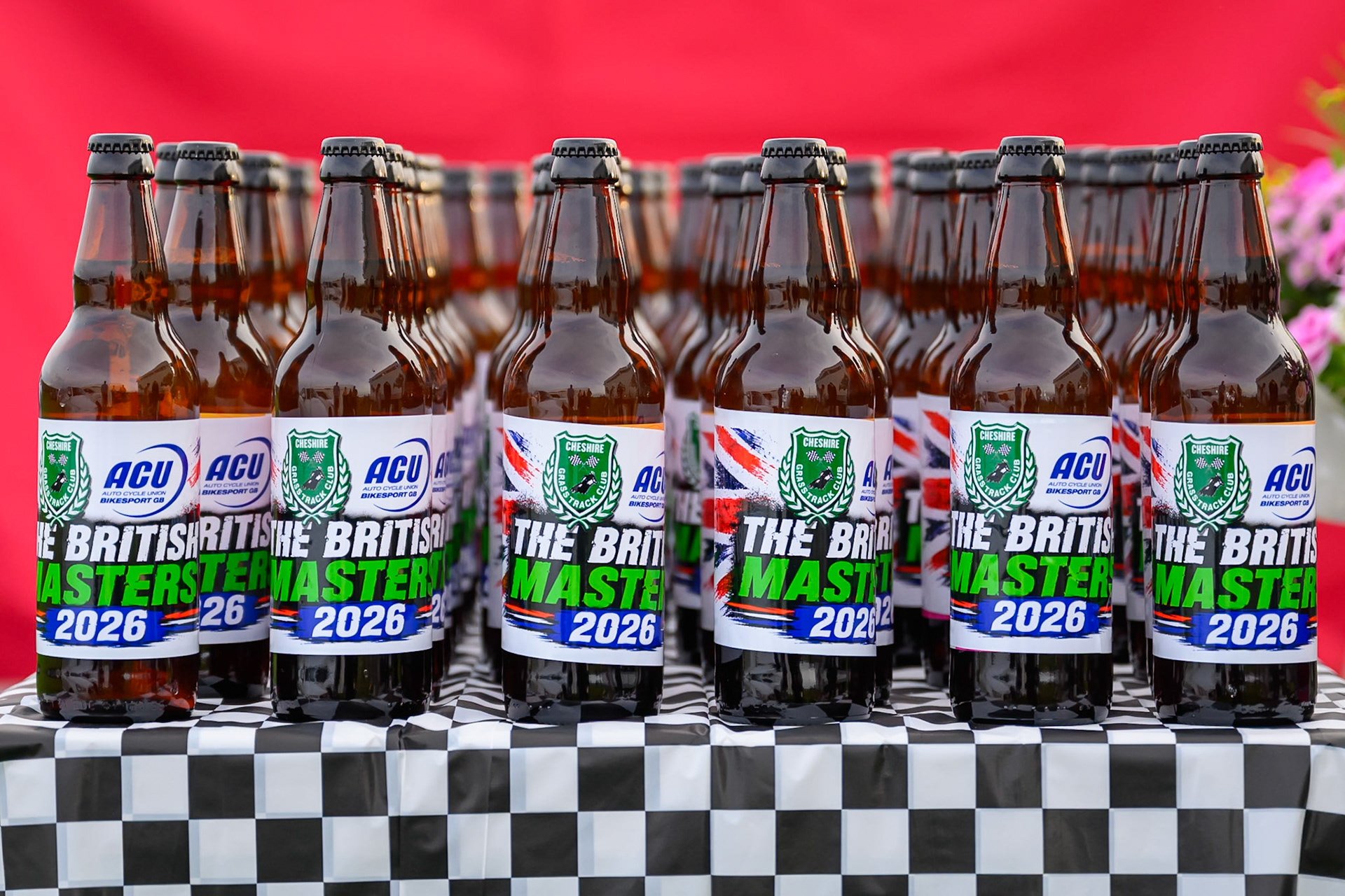 British Masters beer for the riders after the meeting during the British Masters Grasstrack Championship at Lower Marsh Farm, Much Hoole, Preston in Lancashire, England on Sunday 13th September 2026. (Photo: Ian Charles | MI News)