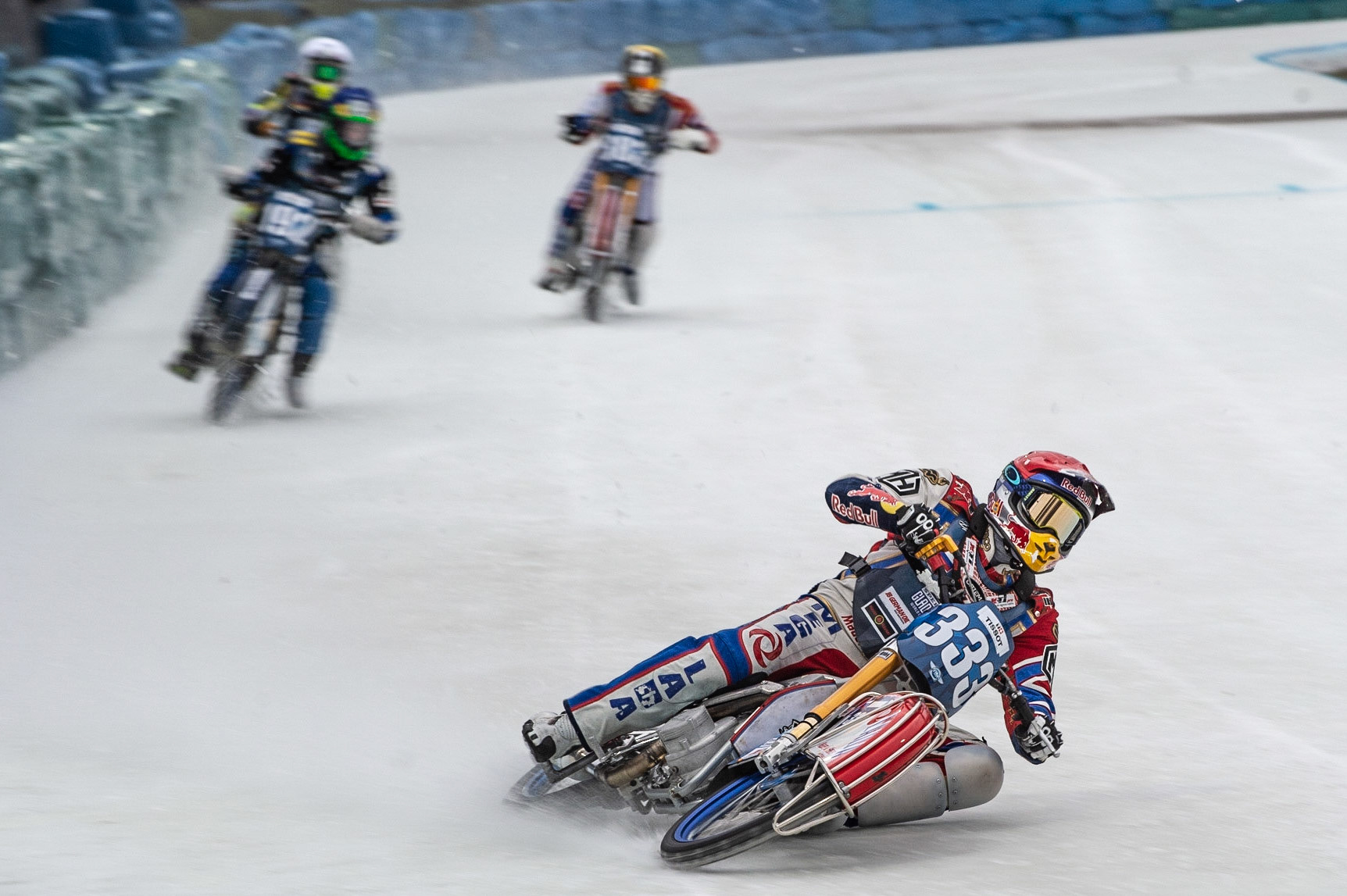 Photo: Ian Charles

Danil Ivanov (333) leads 

FIM Ice Speedway Gladiators World Championship, Final 3.1, Horst-Dohm Eisstadion, Berlin, Germany Saturday  2  March  2019