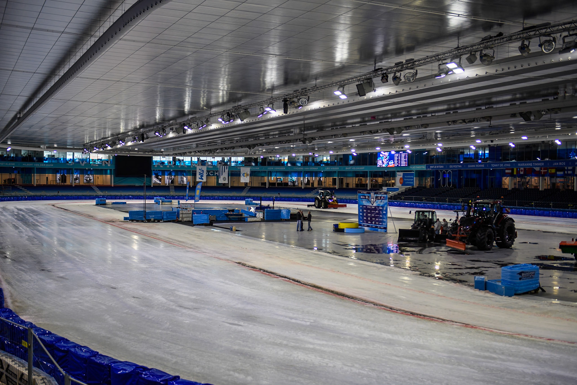 The Ice Track at Thialf during the FIM Ice Speedway Gladiators World Championship, Final 4 at the Ice Stadium, Thialf, Heerenveen on Sunday 6th April 2025. (Photo: Ian Charles | MI News)