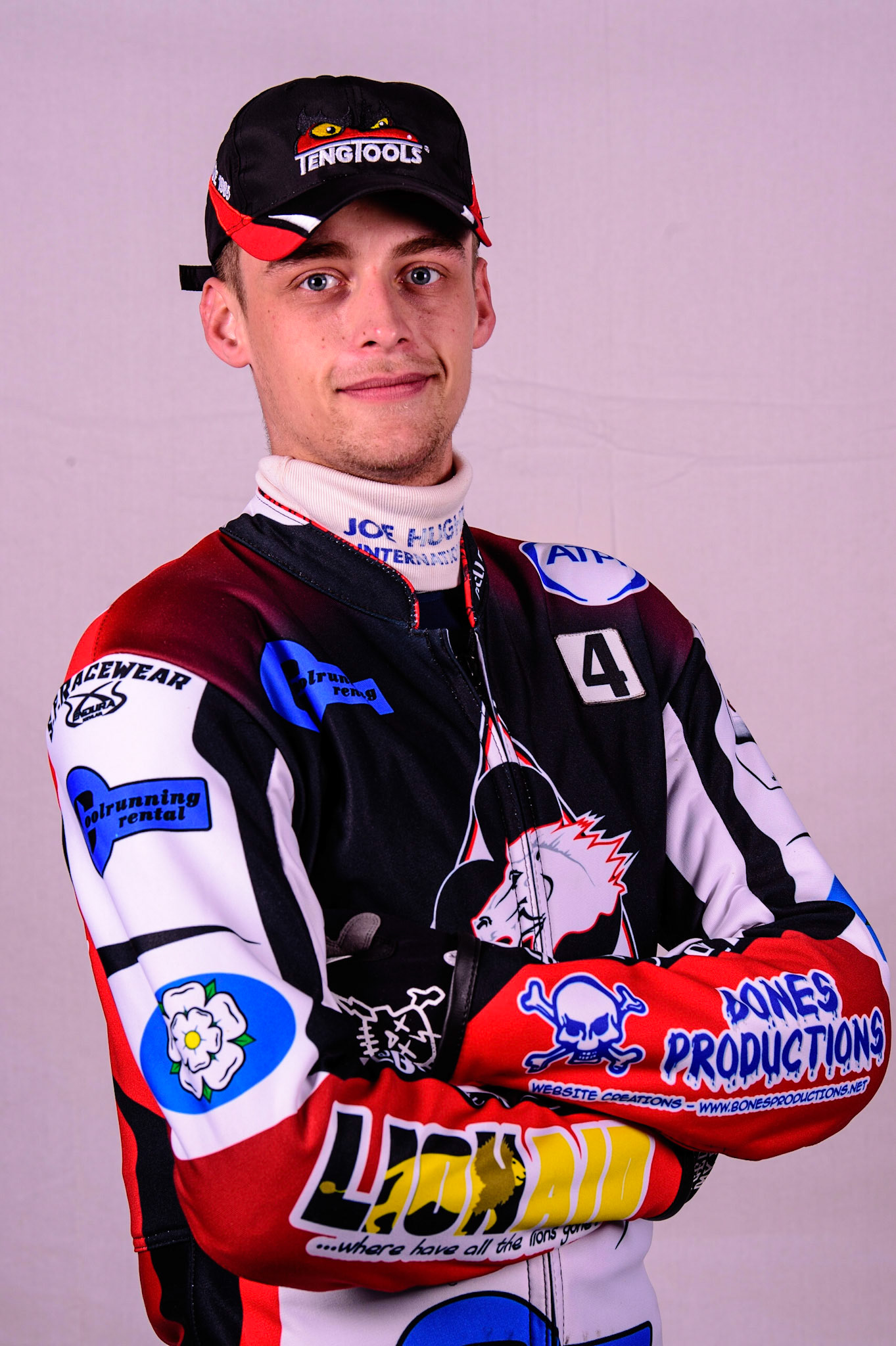 MANCHESTER, UK. MAR 14TH Jack Parkinson-Blackburn - Belle Vue 'Cool Running' Colts during the Belle Vue Speedway Media Day at the National Speedway Stadium, Manchester on Monday 14th March 2022. (Credit: Ian Charles | MI News)