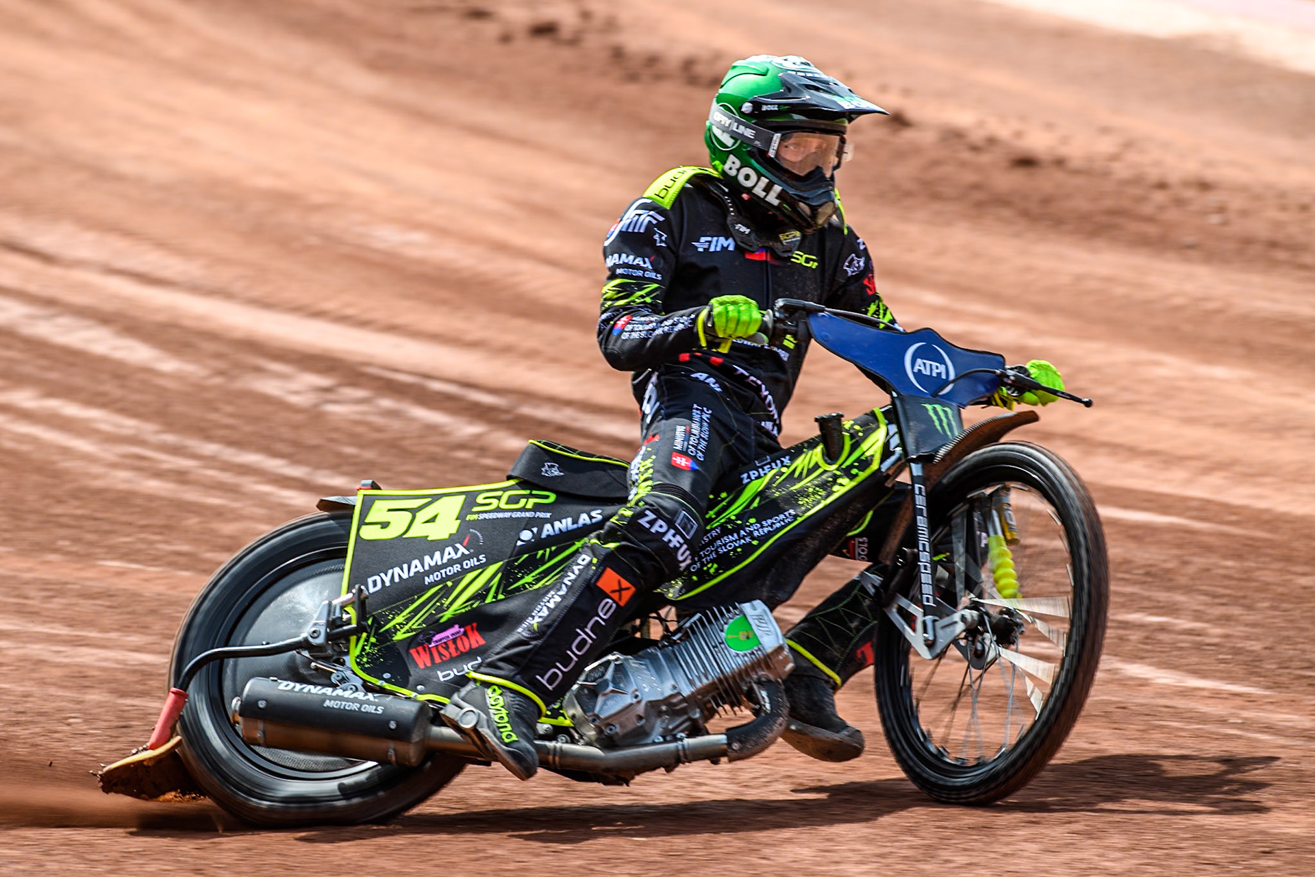 Martin Vaculik (54) of Slovakia in the qualifying session during the ATPI FIM Speedway Grand Prix Round 4 at the National Speedway Stadium, Manchester, on Friday 6th June 2025. (Photo: Ian Charles | MI News)