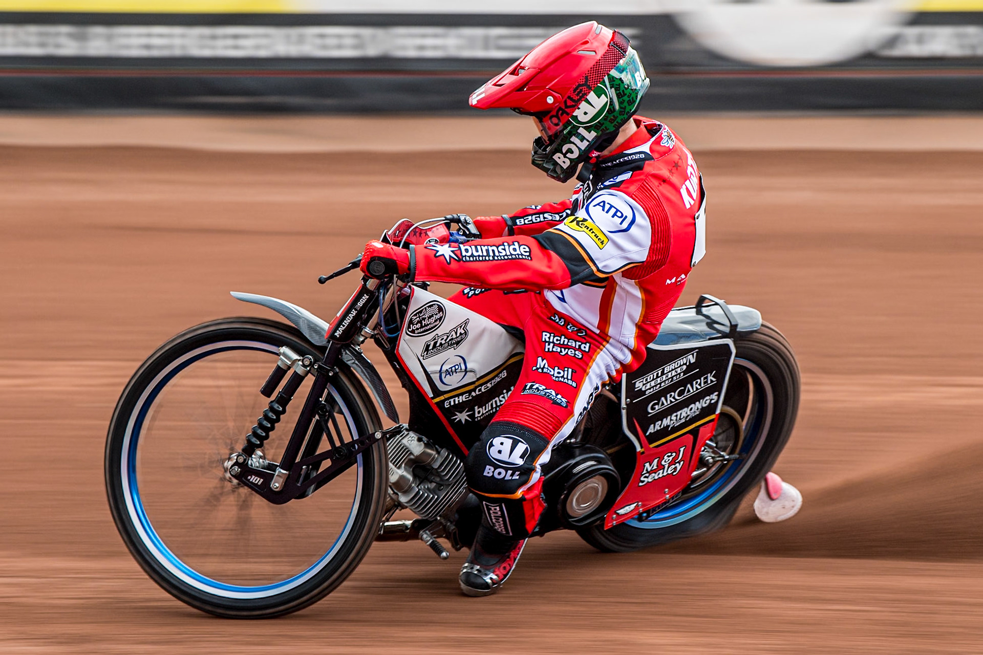 Brady Kurtz in action during the Belle Vue Aces Media Day at the National Speedway Stadium, Manchester on Wednesday 12th March 2025. (Photo: Ian Charles | MI News)
