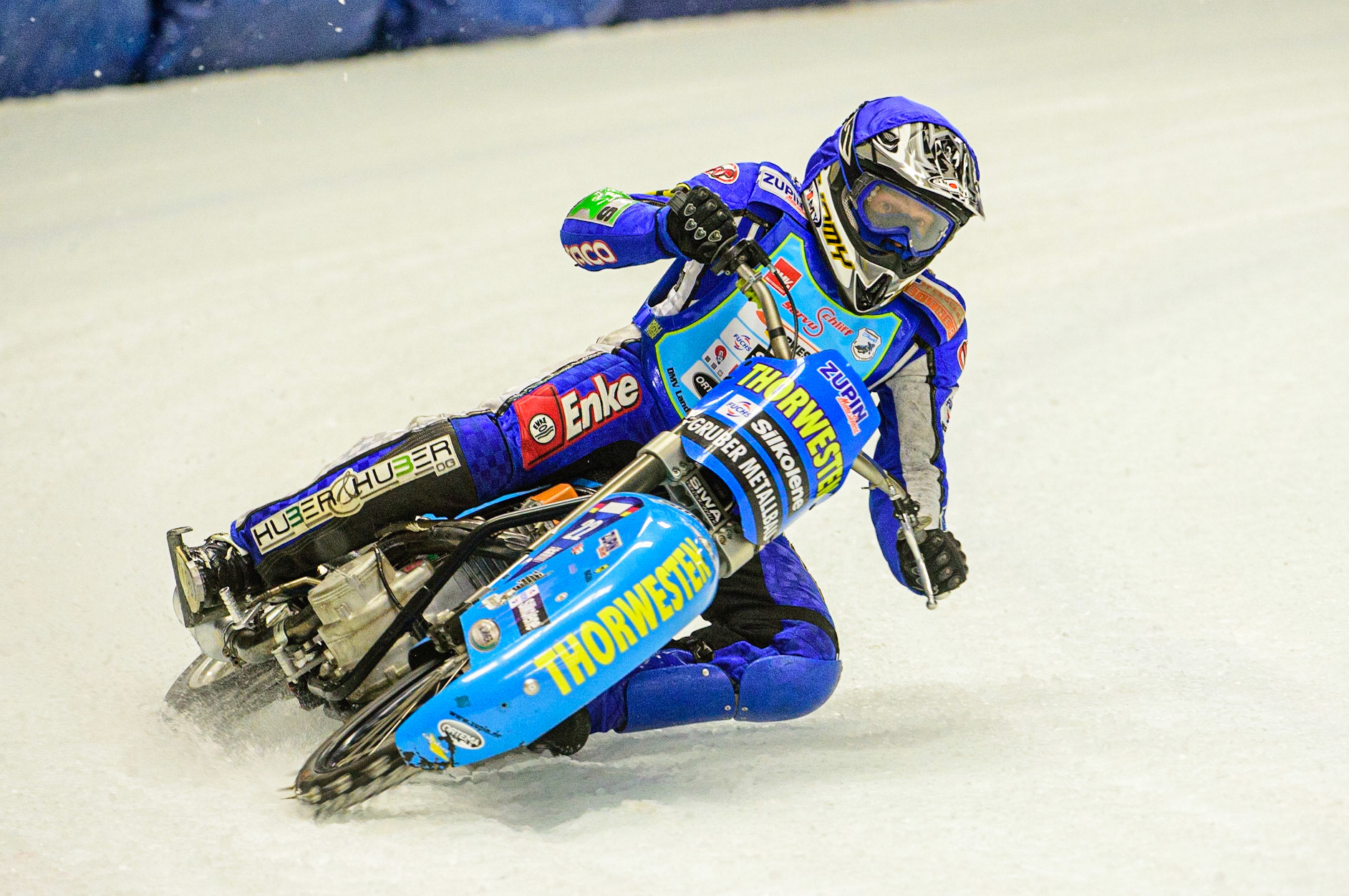 Martin Leitner in action during the Race of Legends at the Max-Aicher-Arena, Inzell on Friday 17th March 2023. (Photo: Ian Charles | MI News)