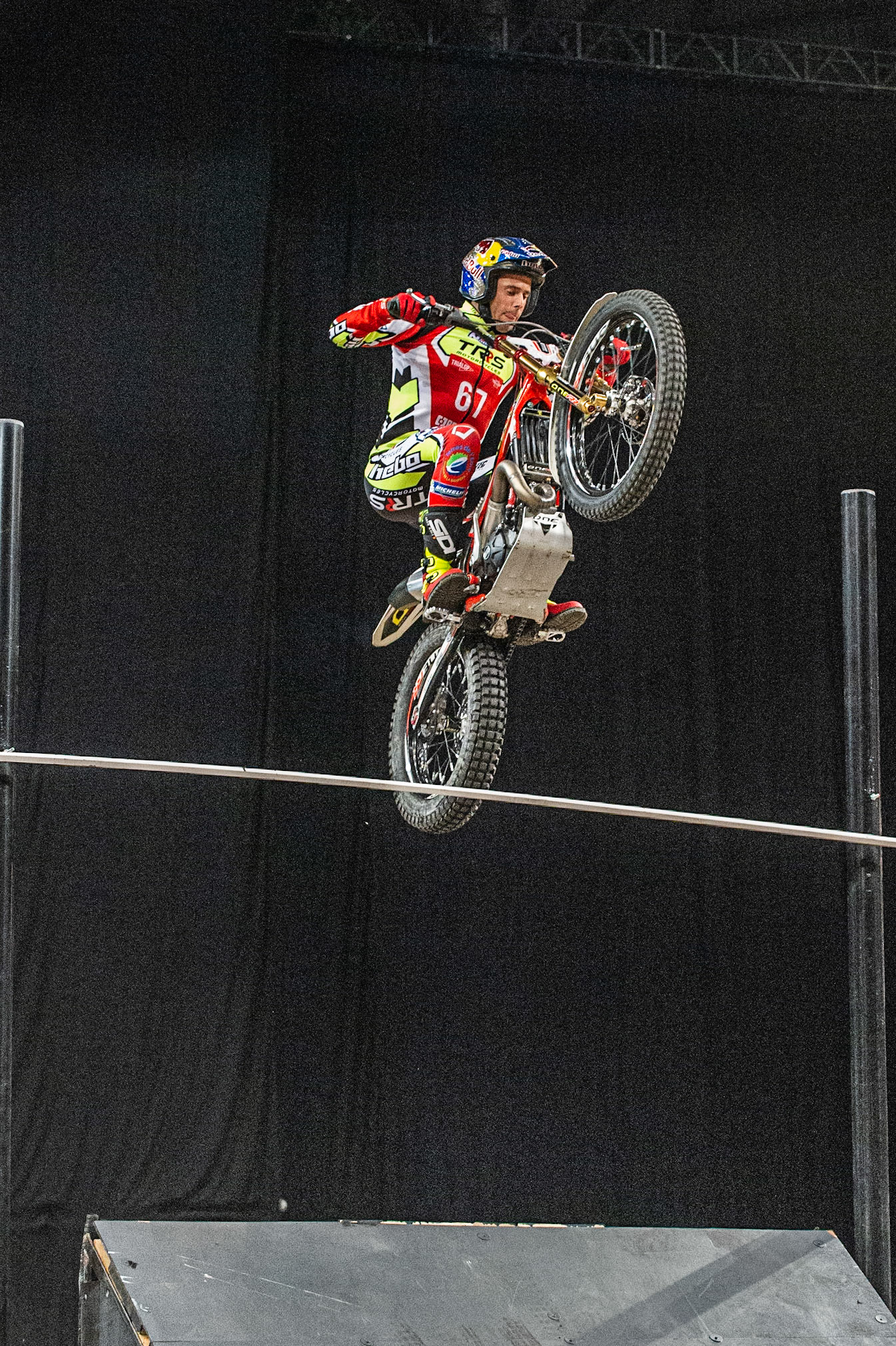 SHEFFIELD, ENGLAND  - DECEMBER 28TH  Adam Raga, Spain (TRRS) hits the bar on the high jump and is eliminated  during the 25th Anniversary Sheffield Indoor Trial at the FlyDSA Arena, Sheffield on Saturday 28th December 2019. (Credit: Ian Charles | MI News)