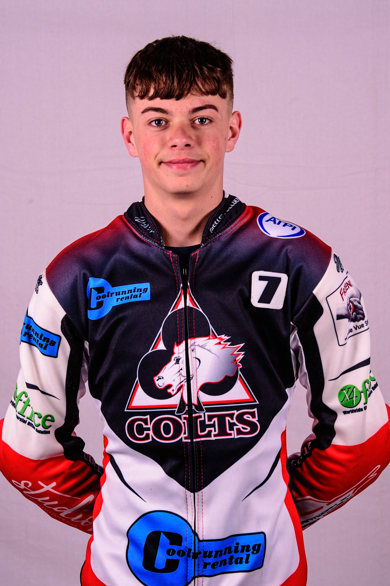 MANCHESTER, UK. MAR 14TH Freddie Hodder - Belle Vue 'Cool Running' Colts during the Belle Vue Speedway Media Day at the National Speedway Stadium, Manchester on Monday 14th March 2022. (Credit: Ian Charles | MI News)