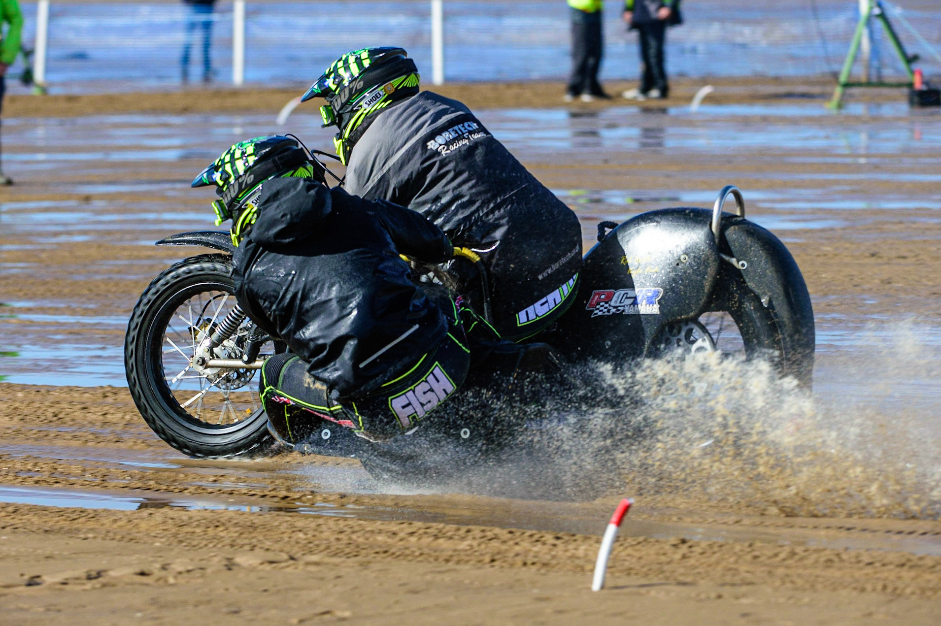 Rob Heath &amp; Kyle Fish (18) during the Fylde ACU British Sand Racing Masters Championship on  Sunday 2nd October 2022. (Credit: Ian Charles | MI News)