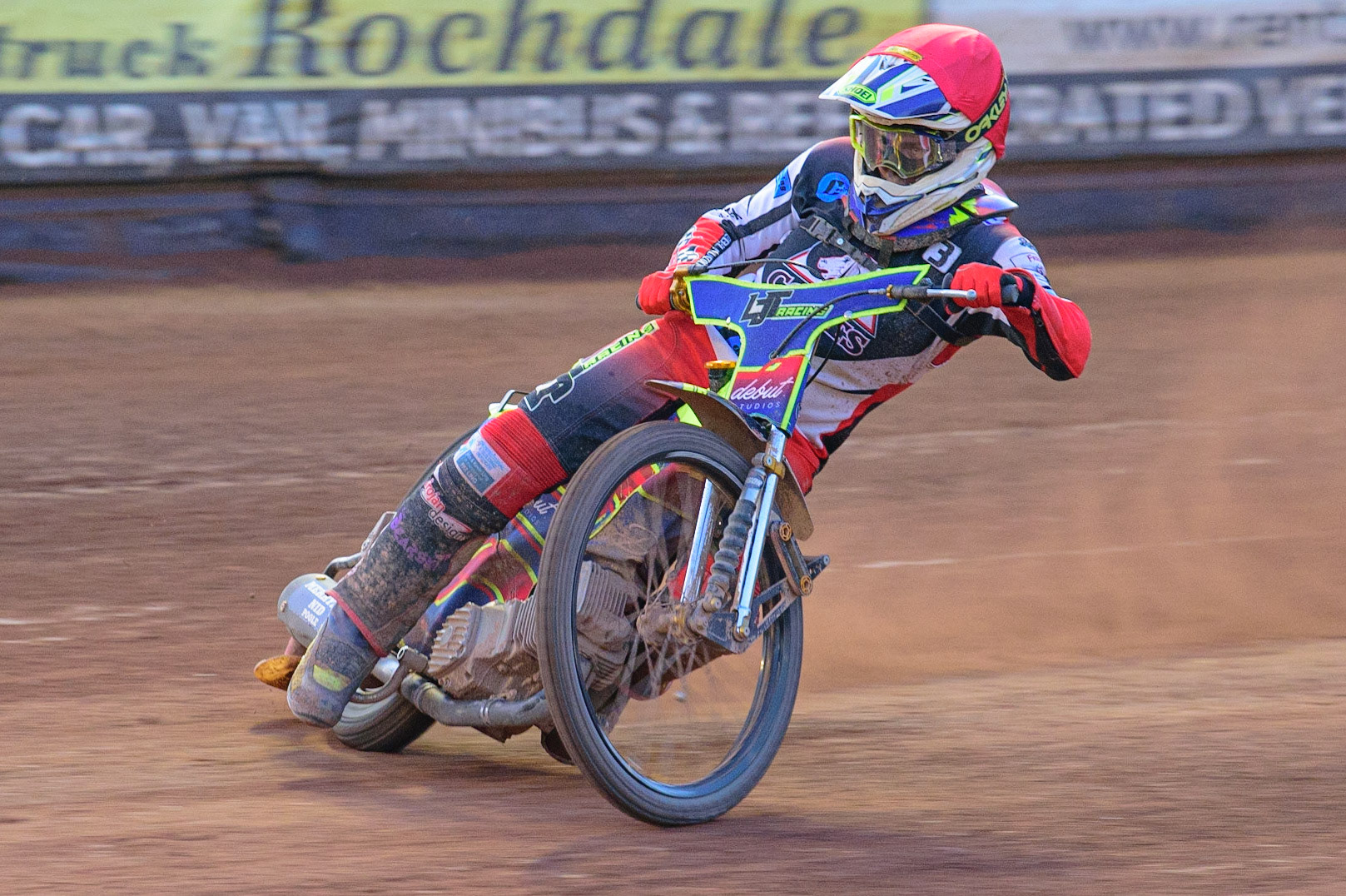 MANCHESTER, UK. MAY 27TH Nathan Ablitt  in action  for Belle Vue Cool Running Colts  during the National Development League match between Belle Vue Colts and Armadale Devils at the National Speedway Stadium, Manchester on Friday 27th May 2022. (Credit: Ian Charles | MI News)