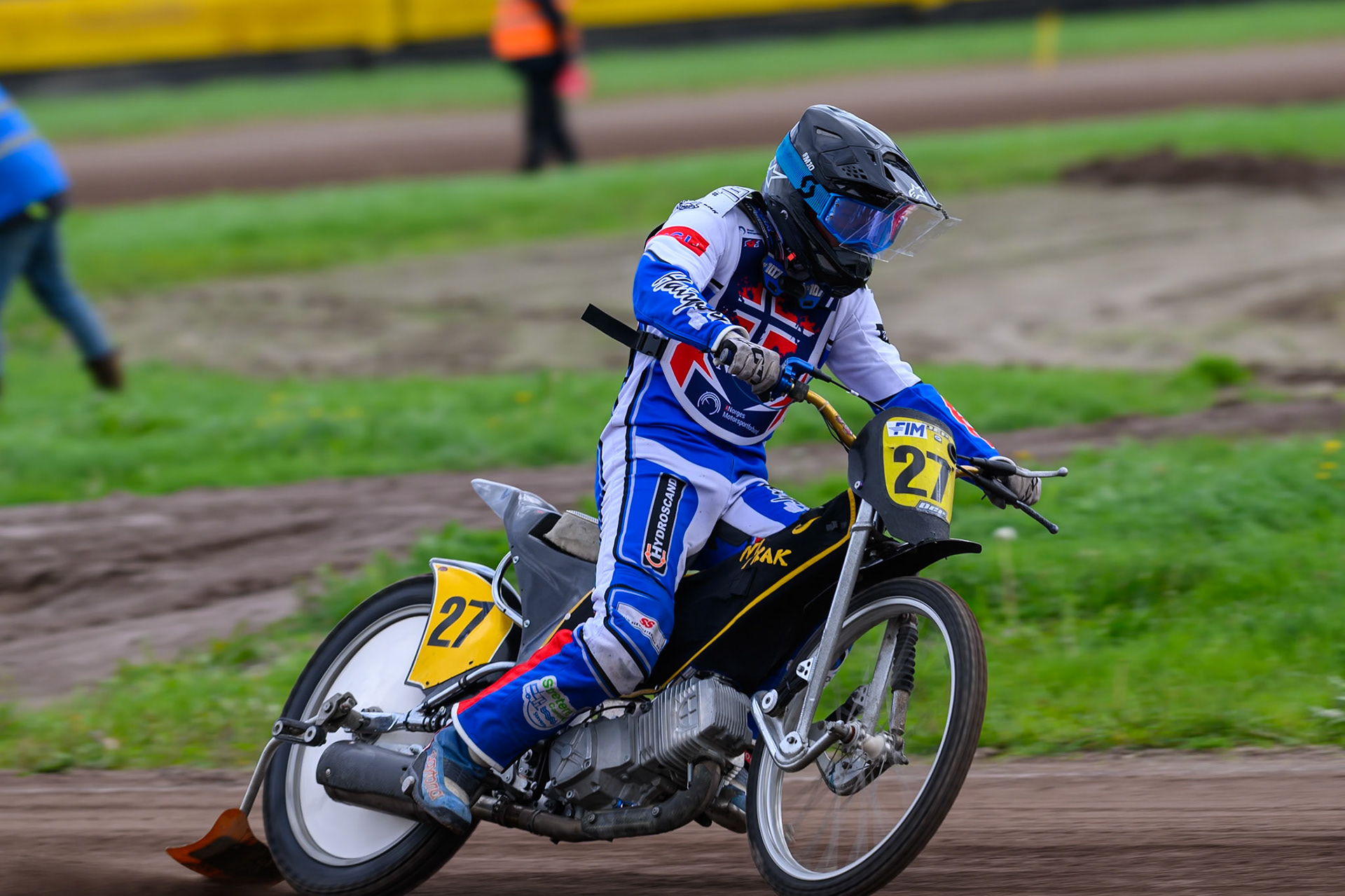 Magnus Clipper (27) of Norway during practice for  the FIM Long Track of Nations 2026 at the Speed Centre Roden in the Netherlands on Sunday 20th September 2026. (Photo: Ian Charles | MI News)