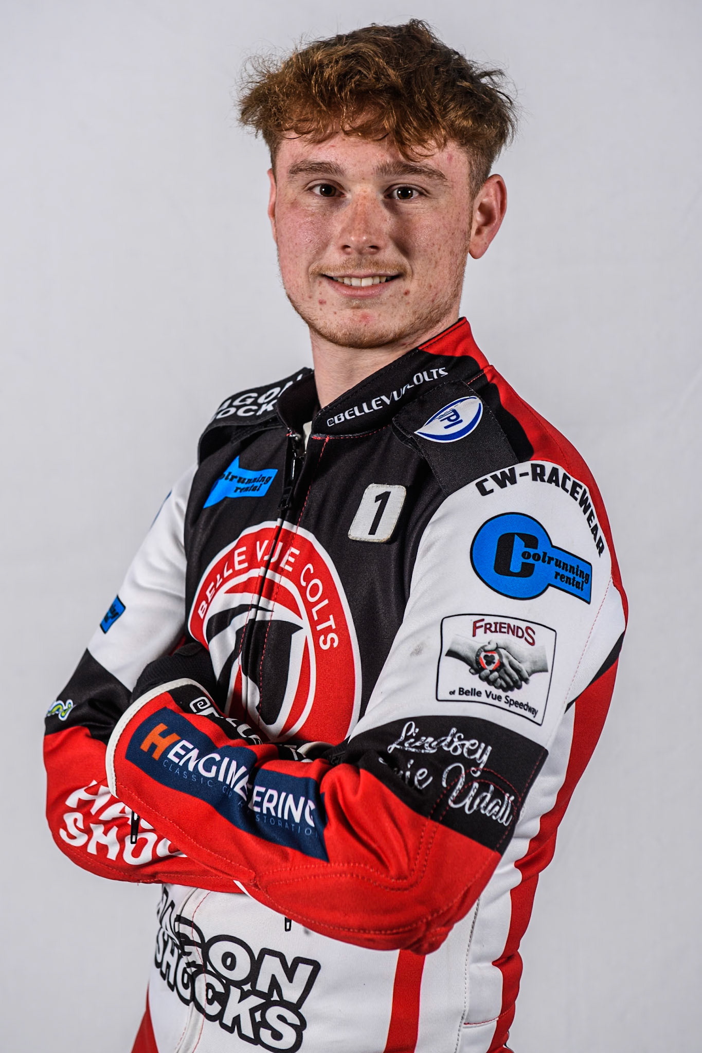 Belle Vue Colts' rider Sam Hagon during the Belle Vue Aces Media Day at the National Speedway Stadium, Manchester on Monday 11th March 2024. (Photo: Ian Charles | MI News)