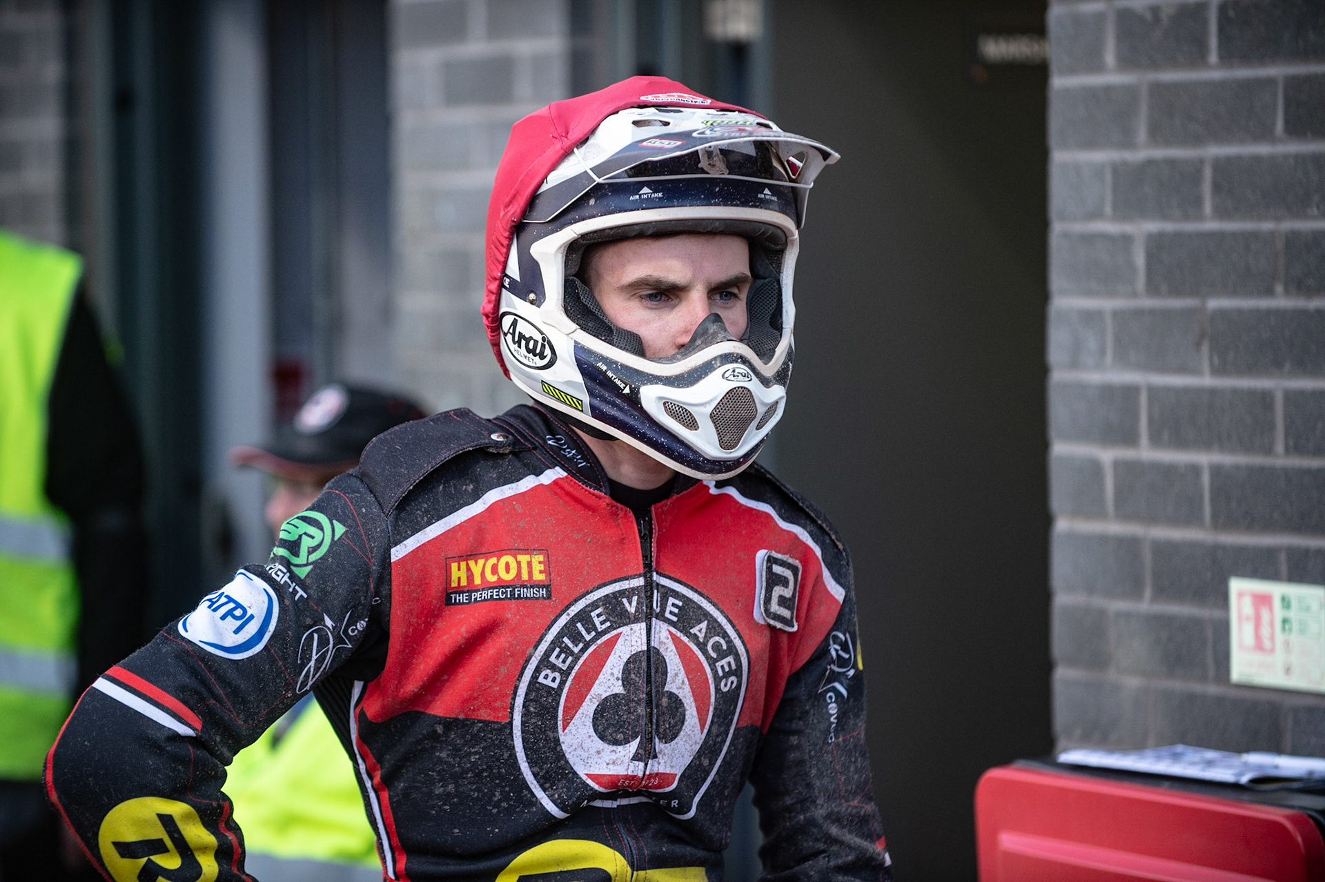 Photo by Ian Charles:

Steve Worrall  waits to go out 

Belle Vue Aces v Peterborough Panthers, British Speedway Premiership, National Speedway Stadium, Manchester, Monday, 29, April, 2019