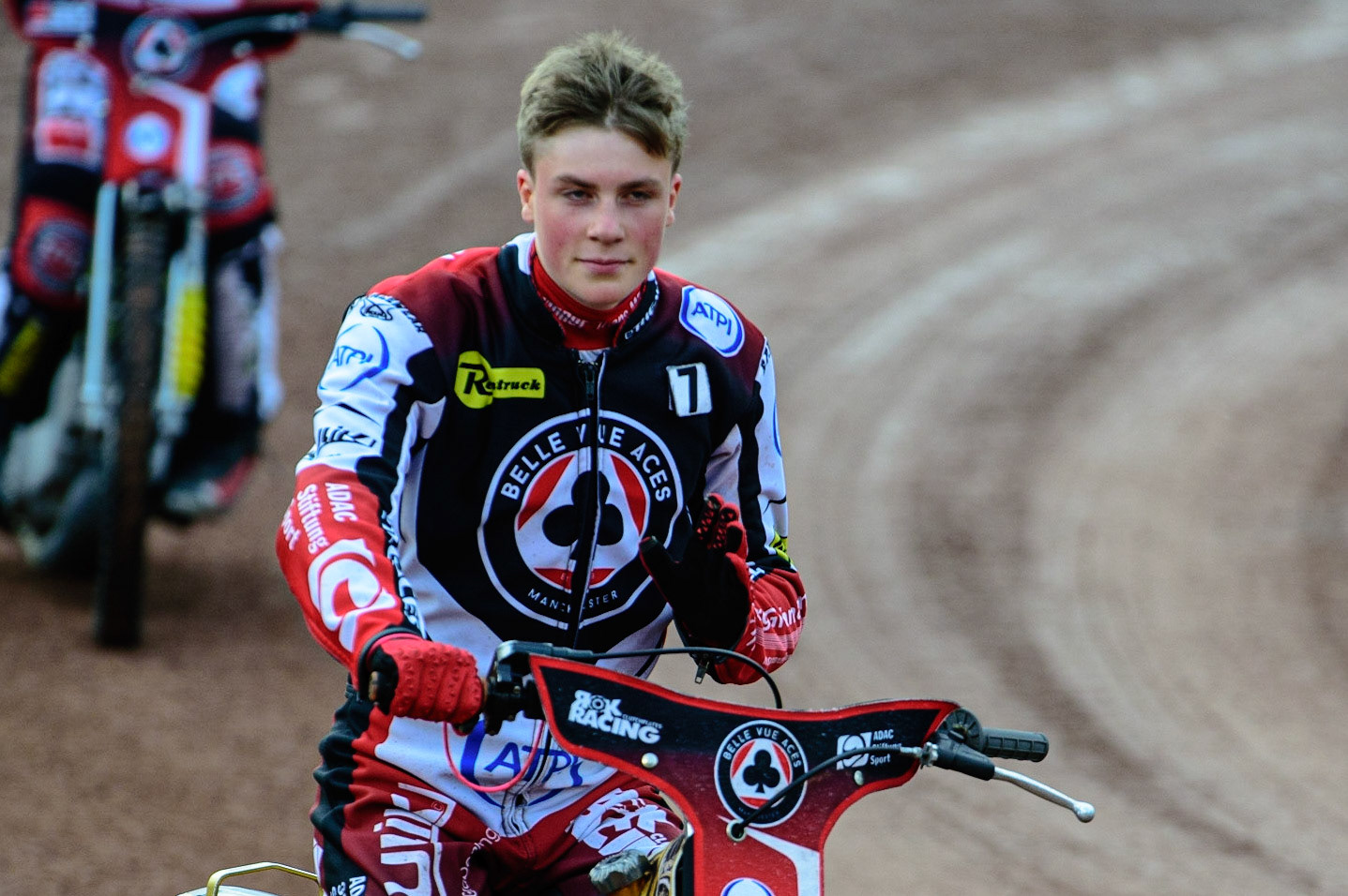MANCHESTER UK  Norick Blodorn - Belle Vue ATPI Aces  during the SGB Premiership match between Belle Vue Aces and King's Lynn Stars at the National Speedway Stadium, Manchester on Monday 11th July 2022. (Credit: Ian Charles | MI News)