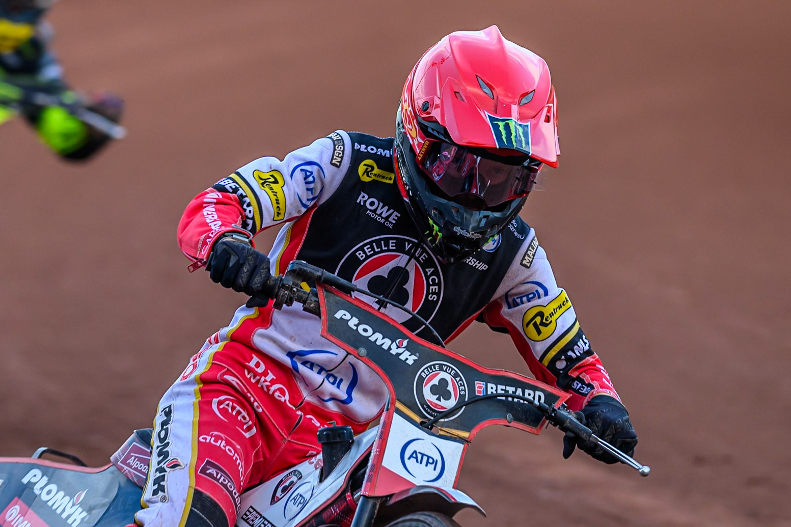 Belle Vue Aces' Dan Bewley  during the Rowe Motor Oil Premiership match between Belle Vue Aces and Ipswich Witches at the National Speedway Stadium, Manchester on Monday 30th June 2025. (Photo: Ian Charles | MI News)