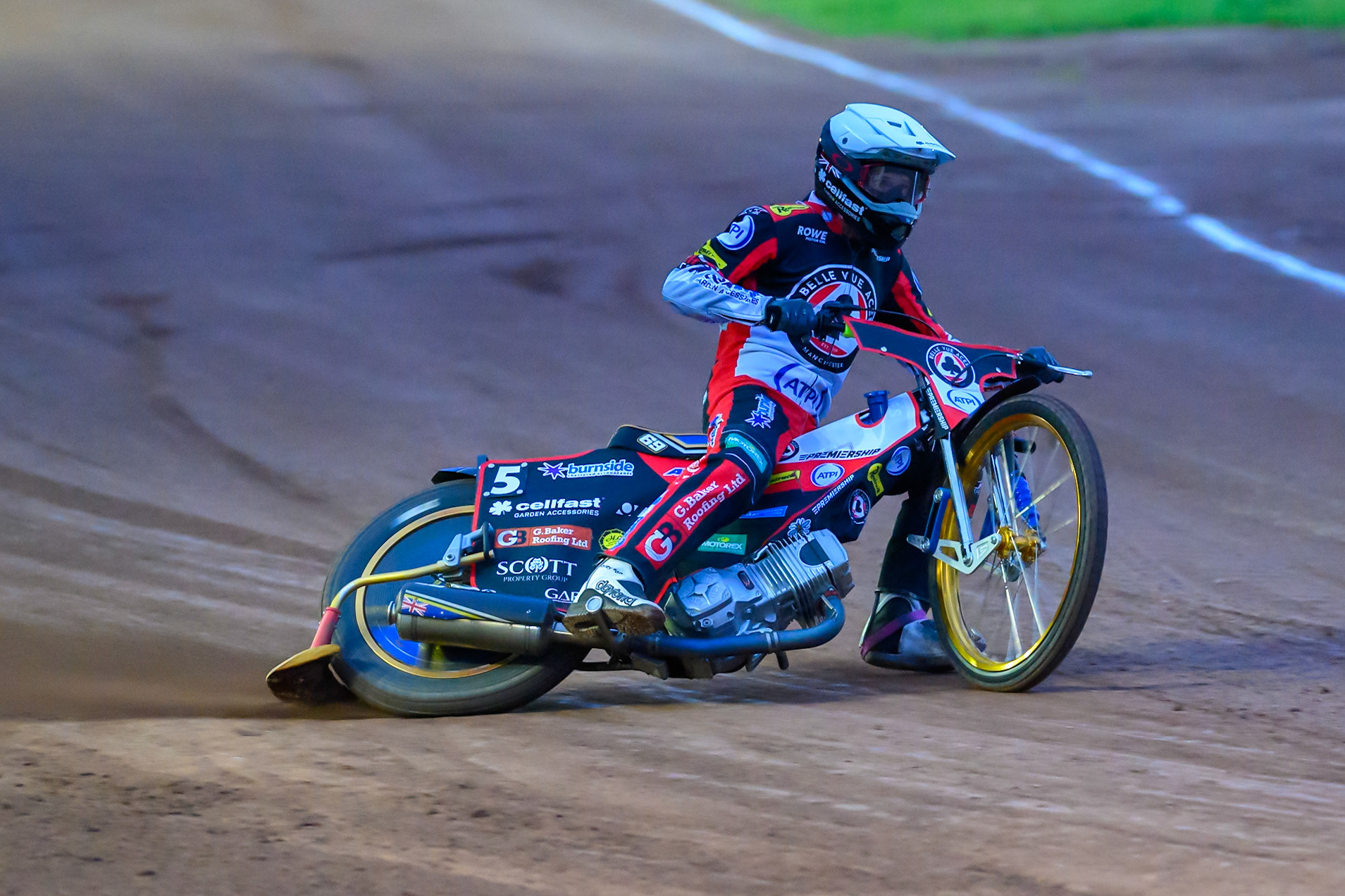 Jason Doyle of Belle Vue Aces  in action during the Rowe Motor Oil Premiership match between Leicester Lions and Belle Vue Aces at the Hydroscan Arena, Leicester on Monday 7th September 2026. (Photo: Ian Charles | MI News)
