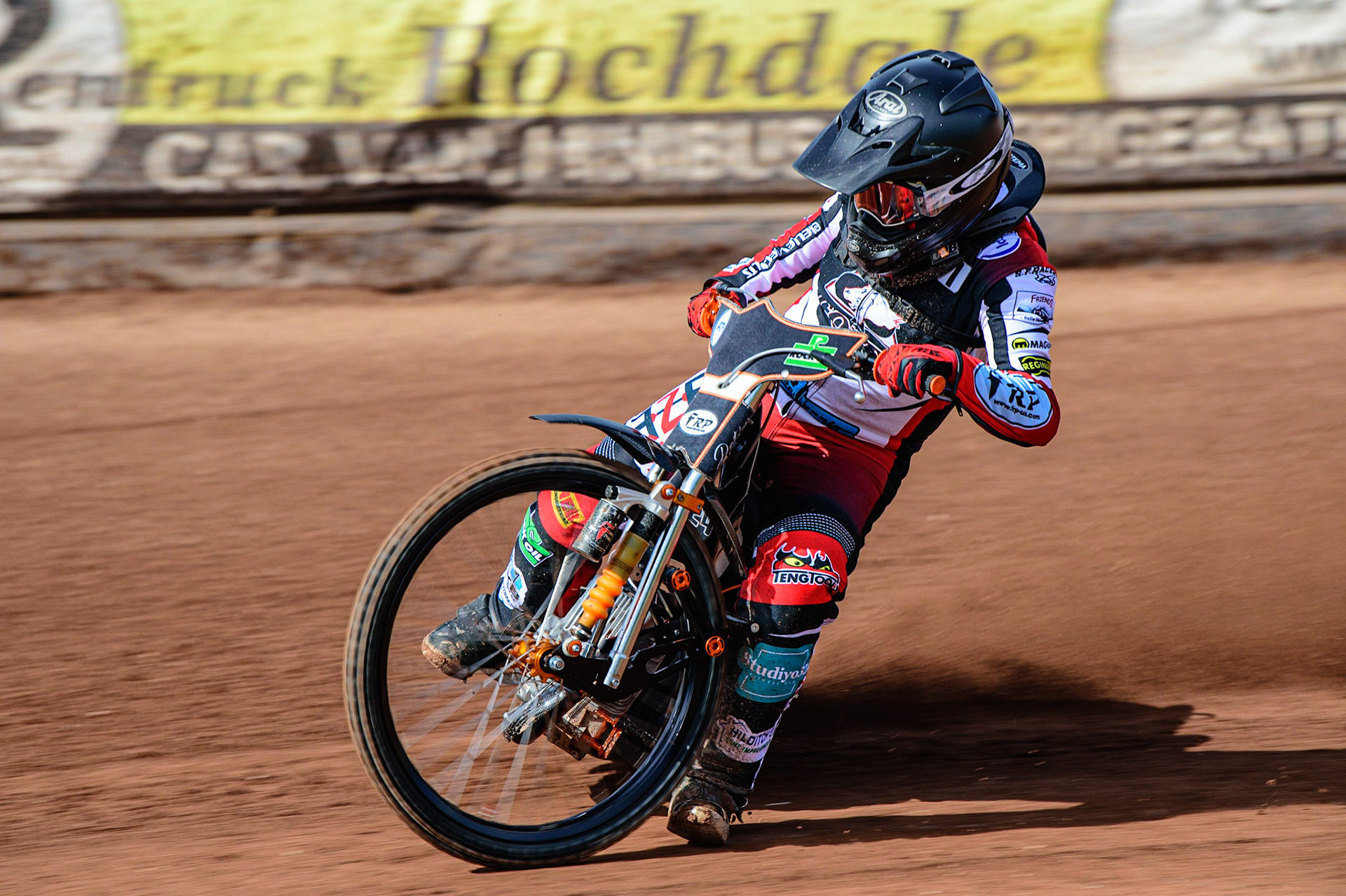 MANCHESTER, UK. MAR 14TH Jack Smith in action during the Belle Vue Speedway Media Day at the National Speedway Stadium, Manchester on Monday 14th March 2022. (Credit: Ian Charles | MI News)