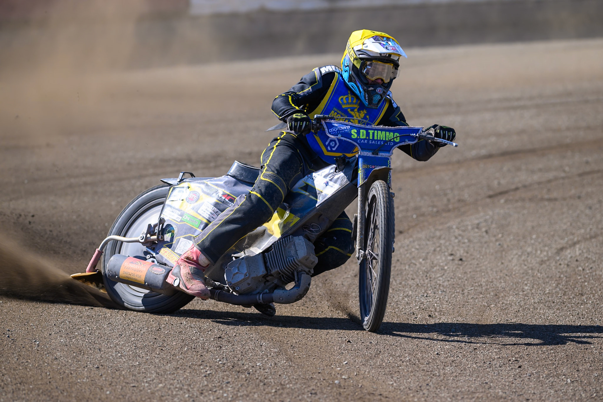 Dayle Wood of Edinburgh Monarchs Academy in action during the WSRA National Development League match between Buxton Bulls and Edinburgh Monarchs Academy at Hi-Edge Speedway, Buxton on Sunday 14th June 2026. (Photo: Ian Charles | MI News)