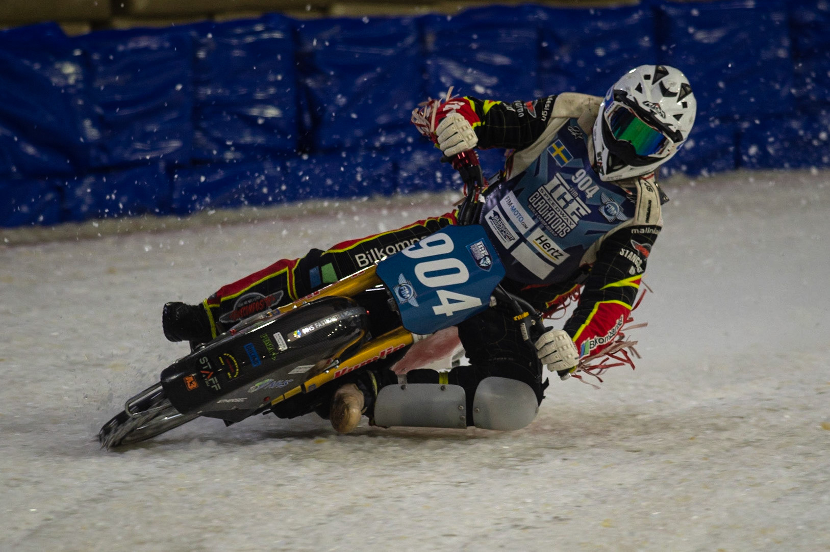 HEERENVEEN, NL. during the FIM Ice Speedway Gladiators World Championship Final 3 at Ice Rink Thialf, Heerenveen on Saturday  2 April 2022. (Credit: Ian Charles | MI News)