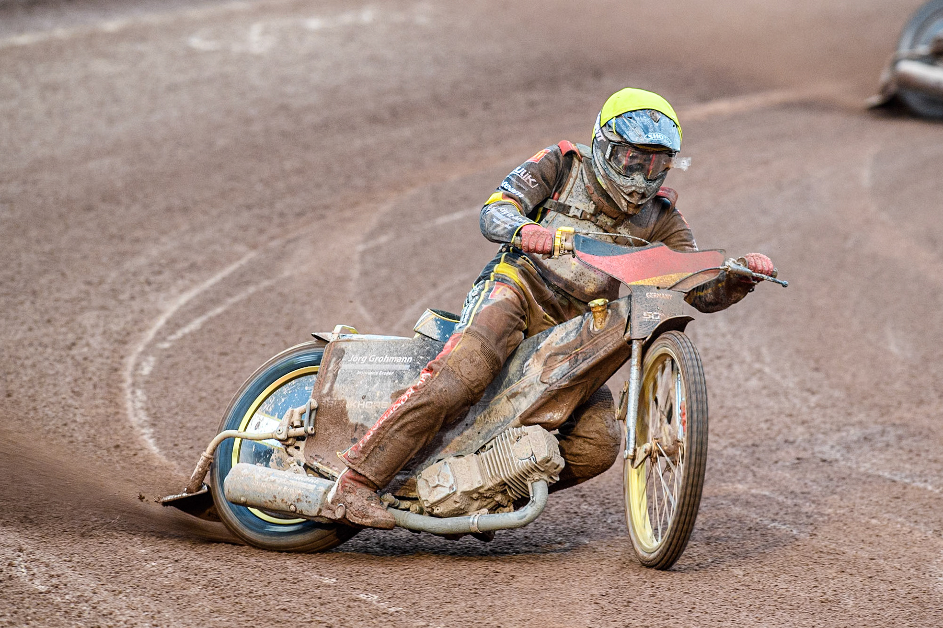 Norick Blödorn of Germany in action during the Monster Energy FIM Speedway of Nations 2 (Under 21) Final at the National Speedway Stadium, Manchester on Friday 12th July 2024. (Photo: Ian Charles | MI News)