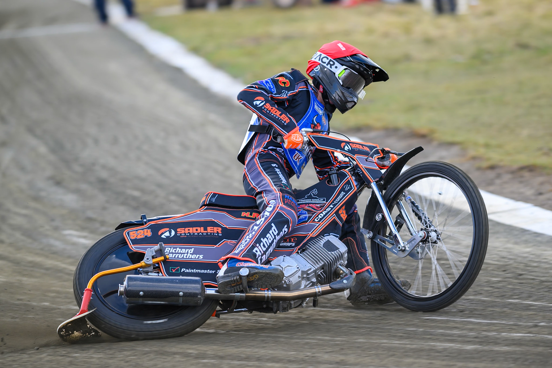 Jacob Fellows of Buxton Bulls  in action during the Regina Chains Fours at Buxton Speedway, Buxton on Sunday 5th April 2026. (Photo: Ian Charles | MI News)