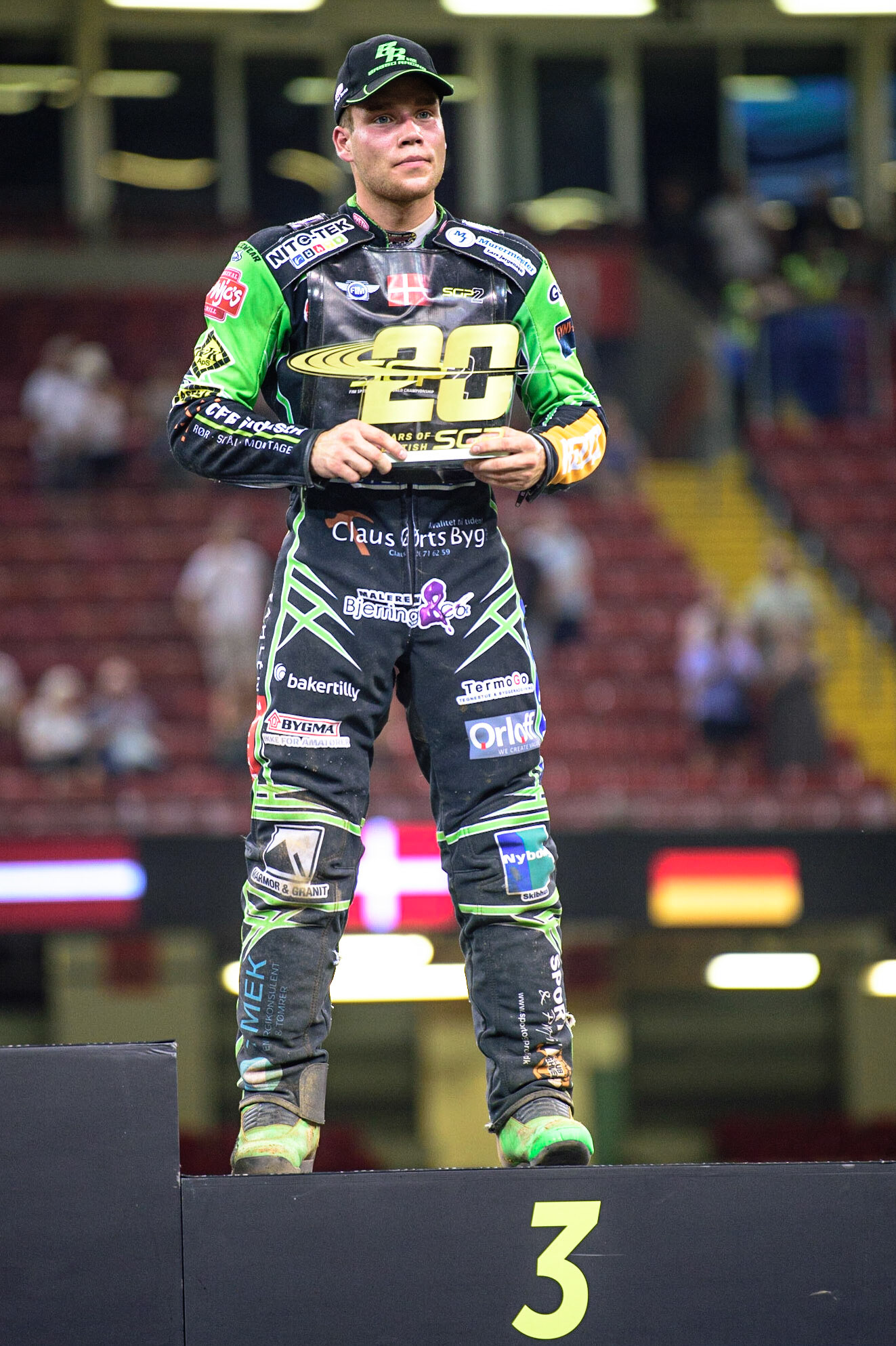 Benjamin Basso (Denmark)  in 3rd place during the FIM  Speedway Grand Prix  2 of Great Britain at the Principality Stadium, Cardiff on Sunday 14th August 2022. (Credit: Ian Charles | MI News)