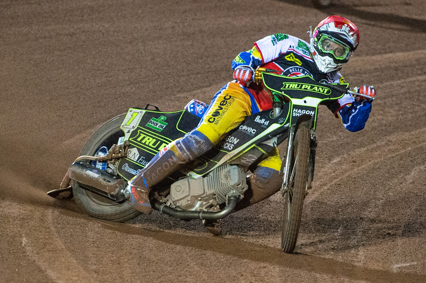Photo: Ian CharlesJason Crump of Belle Vue 'BikeRight' Aces  in action Belle Vue ‘Bikerite ’Aces v ‘ATPI’ All Stars, Premiership Challenge, National Speedway Stadium, Manchester Thursday  24  September  2020
