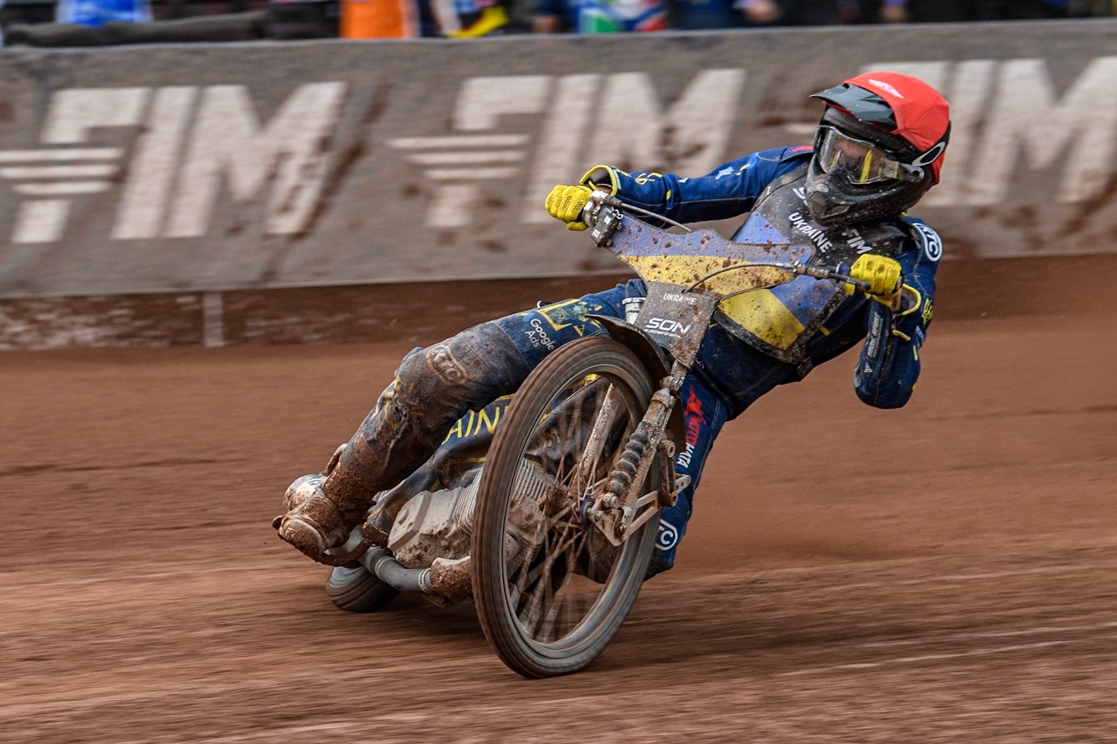 Stanislav Melnychuk of Ukraine in action during the Monster Energy FIM Speedway of Nations Semi-Final 1 at the National Speedway Stadium, Manchester on Tuesday 9th July 2024. (Photo: Ian Charles | MI News)
