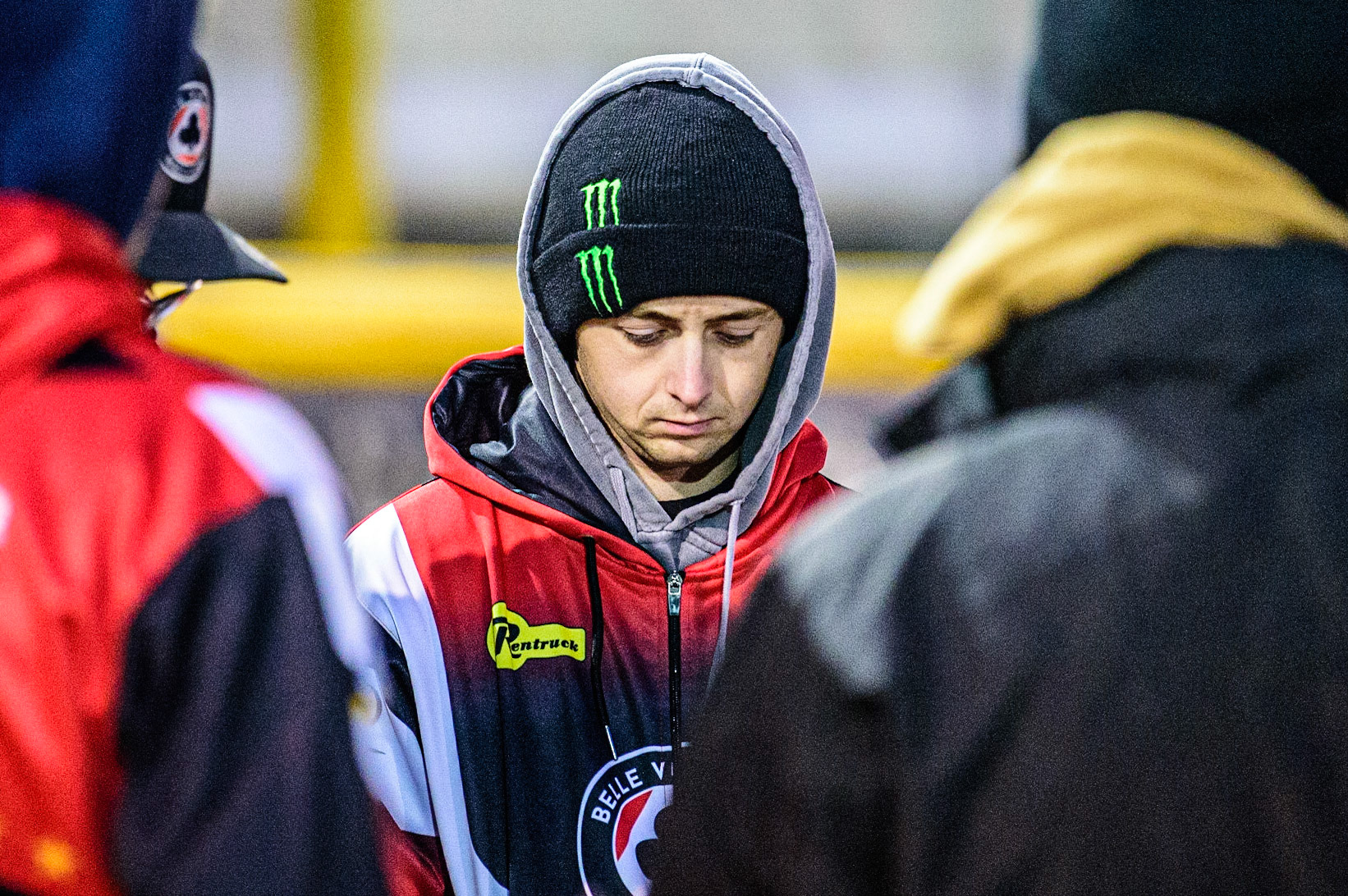 Jaimon Lidsey during the on track meeting during the Sheffield Tigers vs Belle Vue Aces meeting in the SGP Premiership at Owlerton Stadium, Sheffield on Thursday 23rd March 2023. (Photo: Ian Charles | MI News)