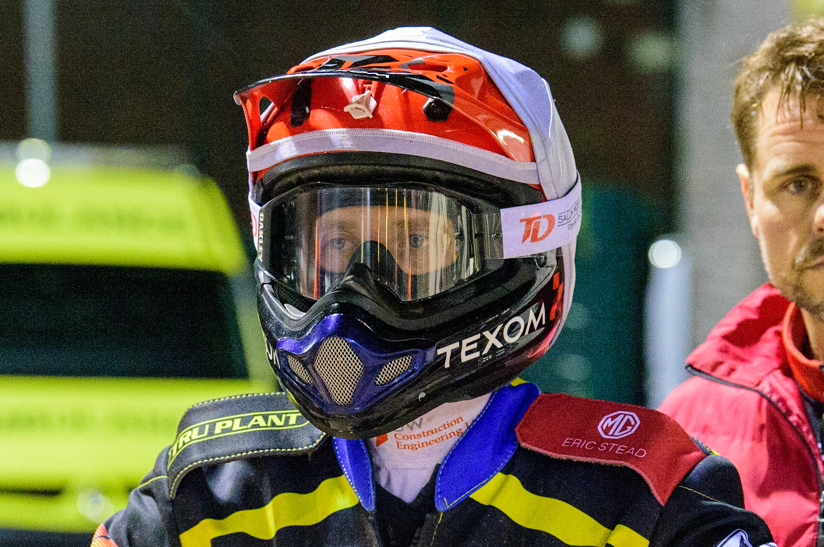 Tobiasz Musielak  waits to go out for the final heat during the SGB Premiership Grand Final 1st leg between Belle Vue Aces and Sheffield Tigers at the National Speedway Stadium, Manchester on Monday 10th October 2022. (Credit: Ian Charles | MI News)