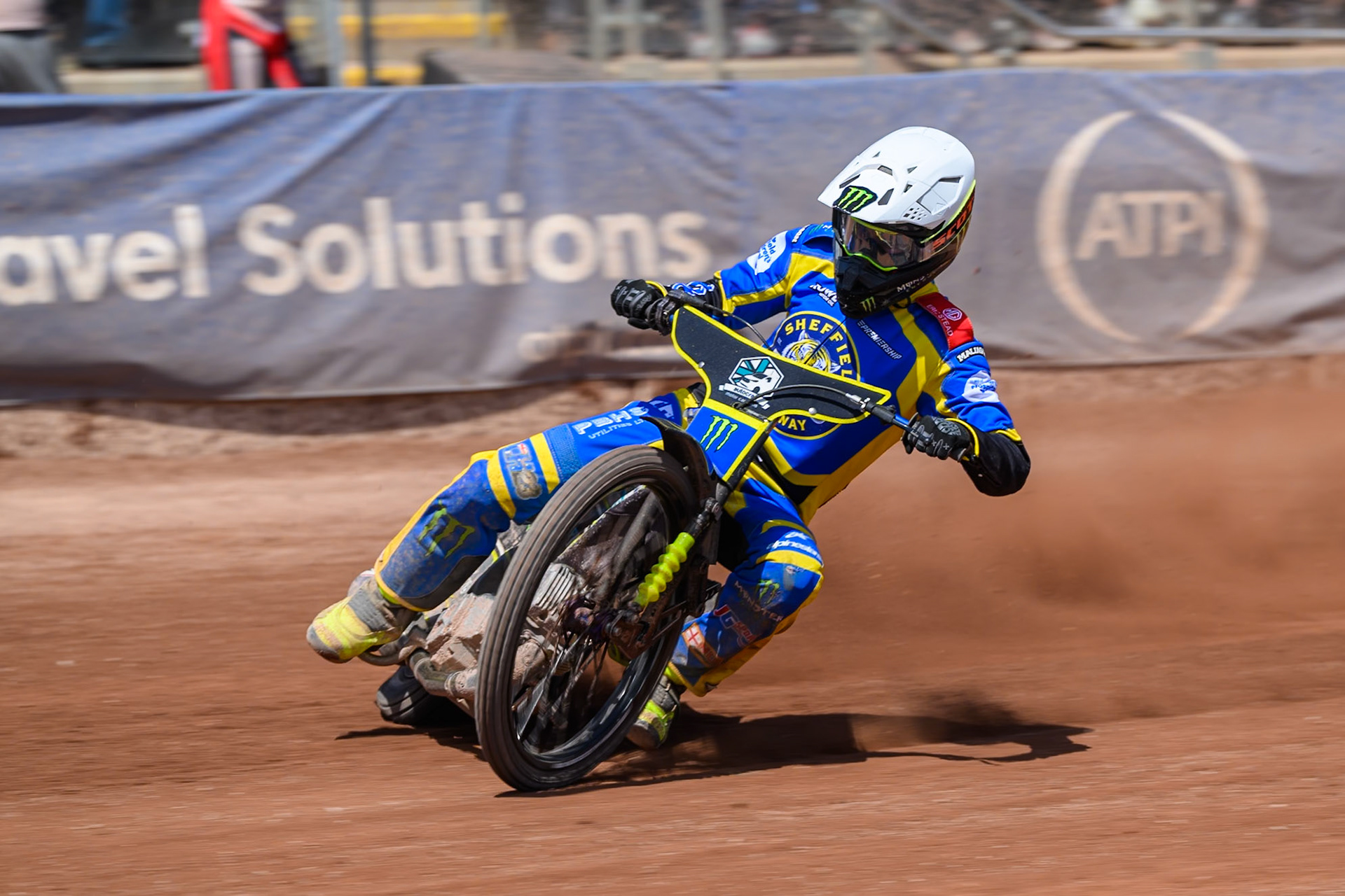 Chris Holder of Sheffield Tigers in action during the Rowe Motor Oil Premiership match between Belle Vue Aces and Sheffield Tigers at the National Speedway Stadium, Manchester on Monday 25th May 2026. (Photo: Ian Charles | MI News)