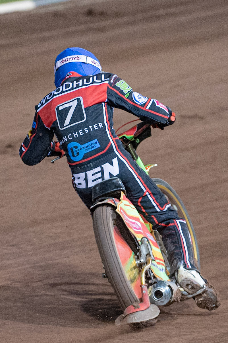 Photo: Ian Charles

Ben Woodhull  in action  for Belle Vue Colts 

Belle Vue Colts v Leicester Lion Cubs, SGB National League KO Cup Final (2nd Leg), Belle Vue National Speedway Stadium, Manchester, Tuesday 29  October  2019