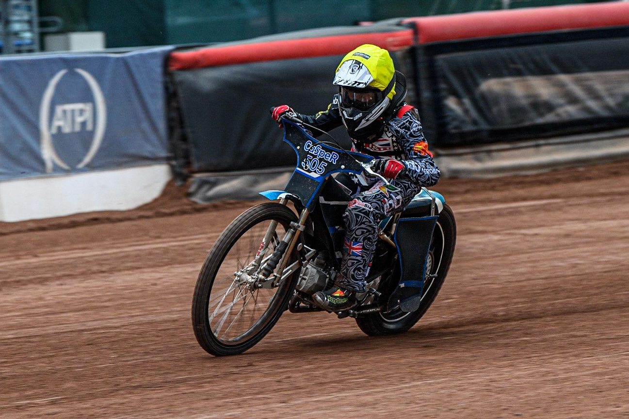 Casper Kluczniak  in action  during the British Youth Championships at the National Speedway Stadium, Manchester on Friday 12th May 2023. (Photo: Ian Charles | MI News)