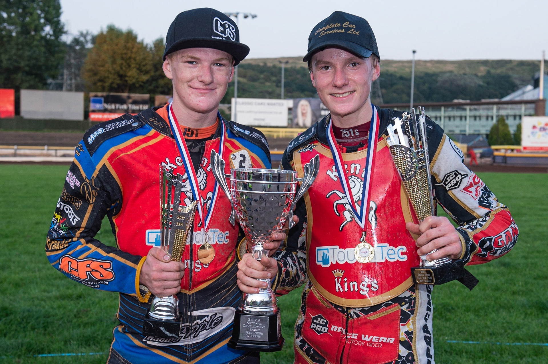 Photo by Ian Charles:

Anders Rowe (left) and Drew Kemp  with their trophies


National League Best pairs Championship, Owlerton Stadium, Sheffield, 25 August 2019