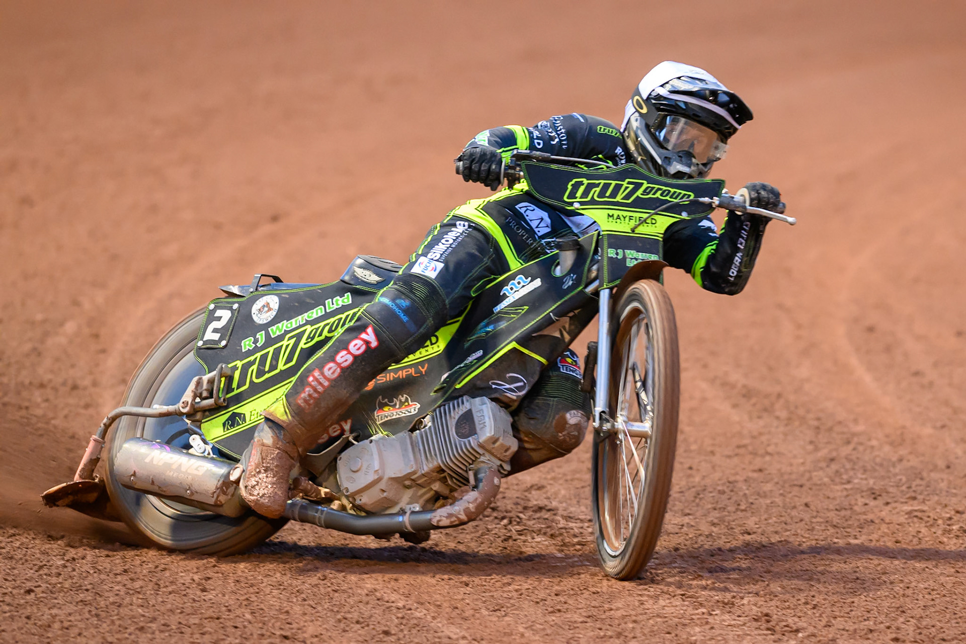 Danny King of Ipswich Witches  in action during the Rowe Motor Oil Premiership match between Belle Vue Aces and Ipswich Witches at the National Speedway Stadium, Manchester on Monday 20th April 2026. (Photo: Ian Charles | MI News)