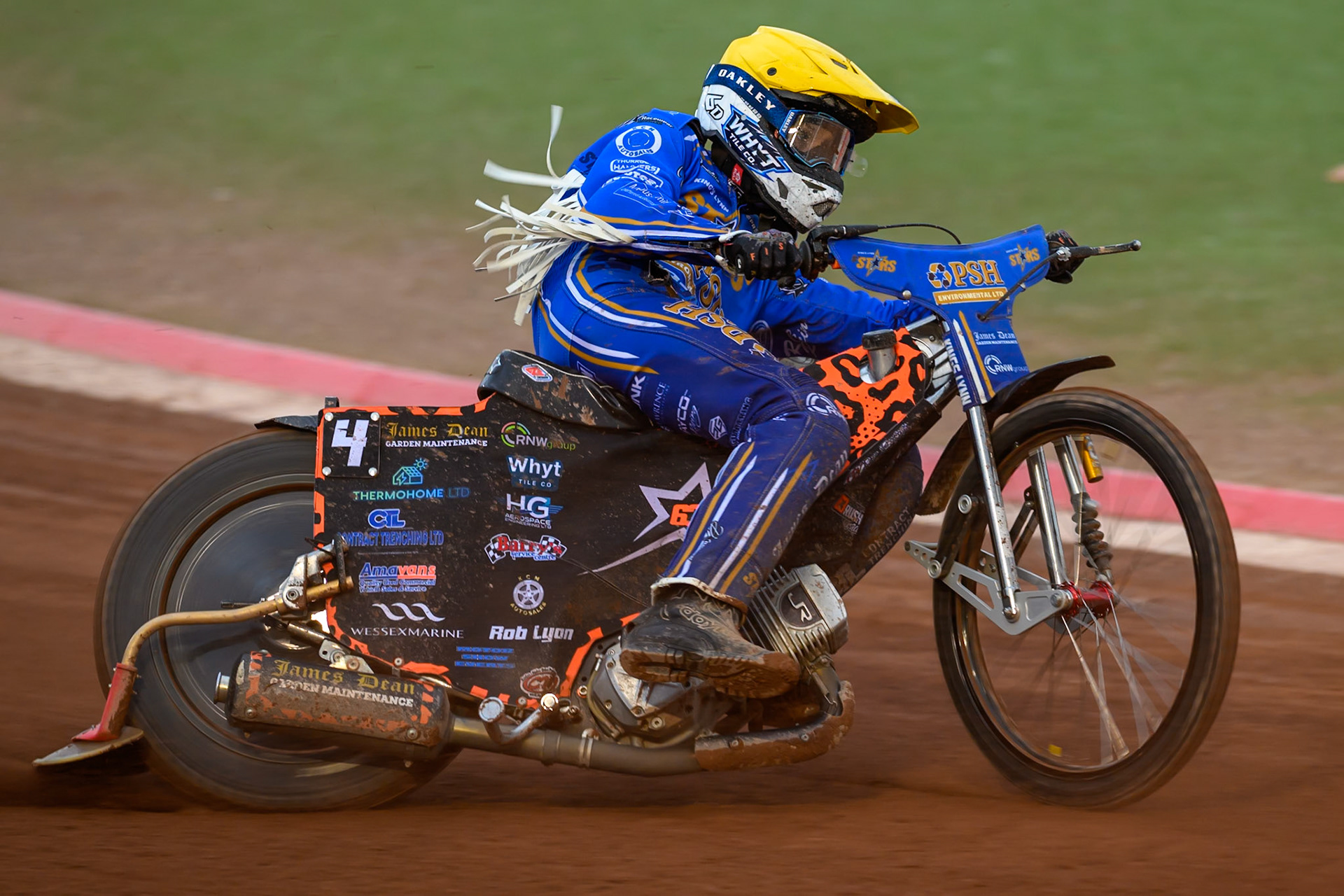 Cooper Rushen of Kings Lynn Stars in action during the Rowe Motor Oil Premiership match between Belle Vue Aces and King's Lynn Stars at the National Speedway Stadium, Manchester on Monday 29th June 2026. (Photo: Ian Charles | MI News)