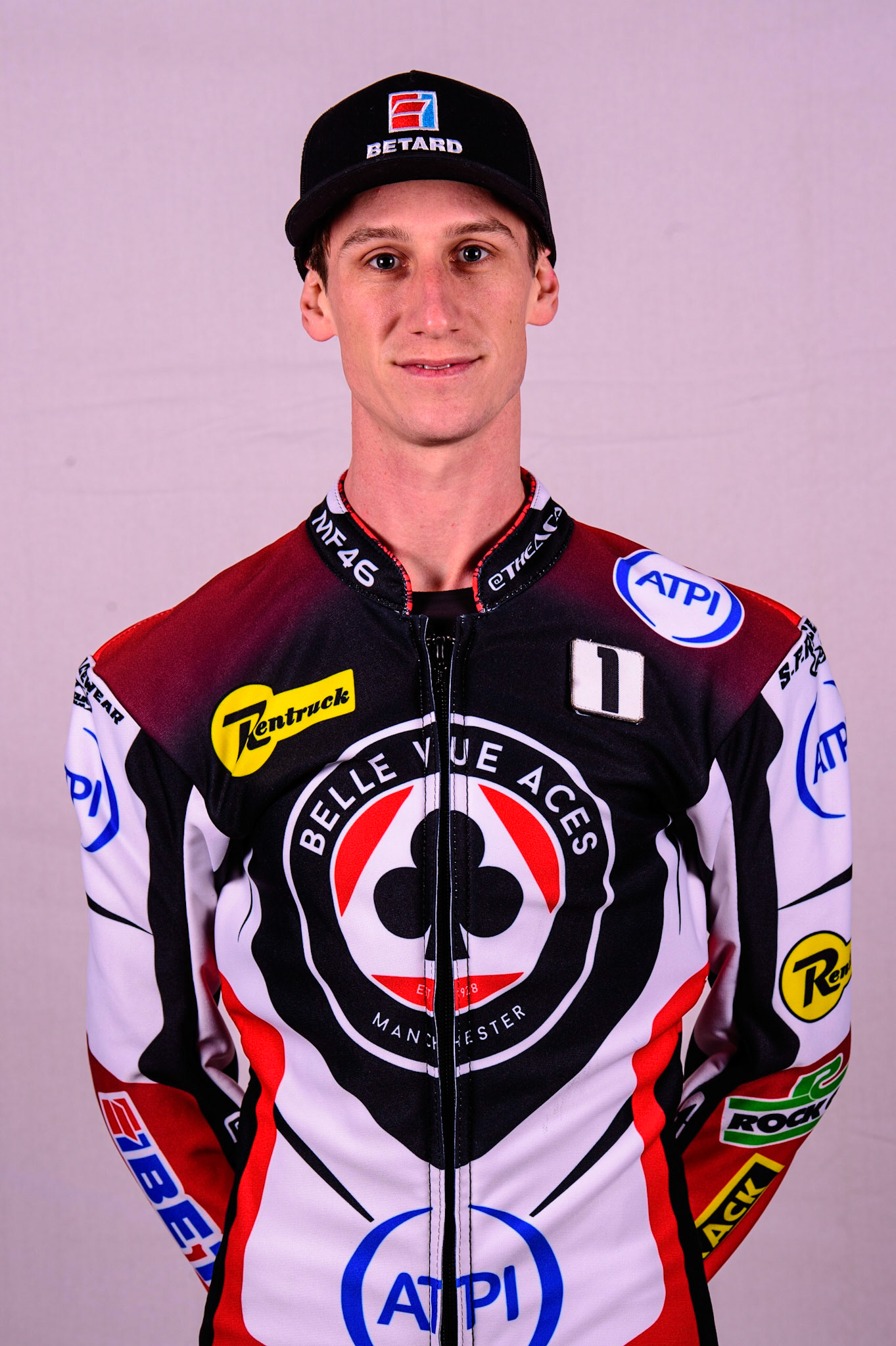 MANCHESTER, UK. MAR 14TH Max Fricke - Belle Vue 'ATPI' Aces during the Belle Vue Speedway Media Day at the National Speedway Stadium, Manchester on Monday 14th March 2022. (Credit: Ian Charles | MI News)