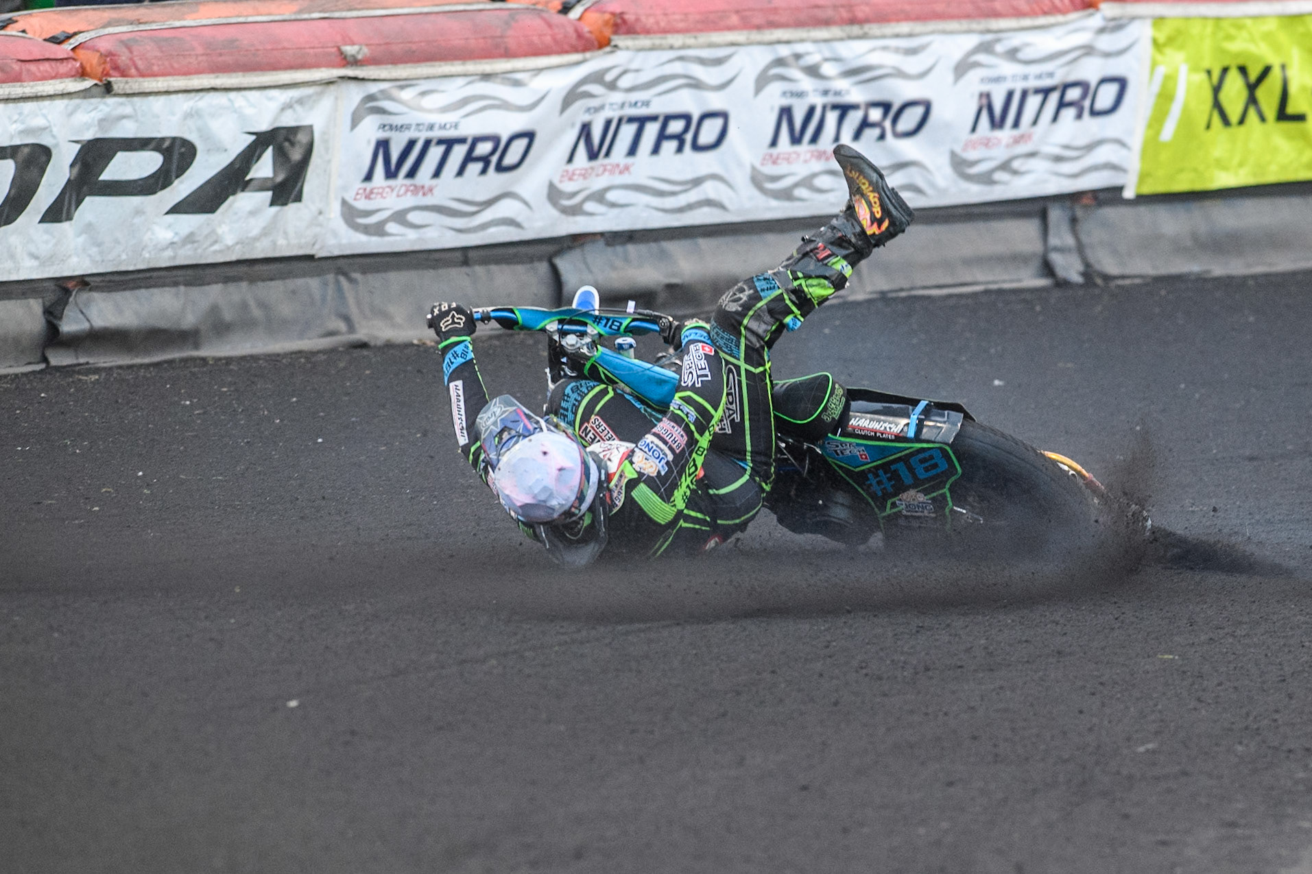 Jeffrey Sijbesma of The Netherlands fall  during the Golden JOPA Helmet at Sportpark Veenoord, Veenoord, Netherlands on Saturday 21st September 2024. (Photo: Ian Charles | MI News)