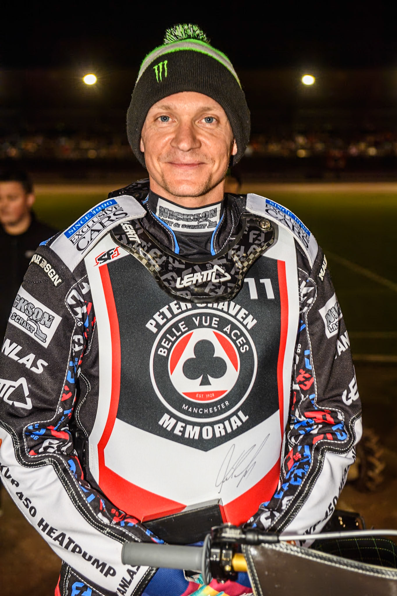 Sweden’s Fredrik Lindgren during the Peter Craven Memorial Trophy meeting at the National Speedway Stadium, Manchester on Monday 18th March 2024. (Photo: Ian Charles | MI News)