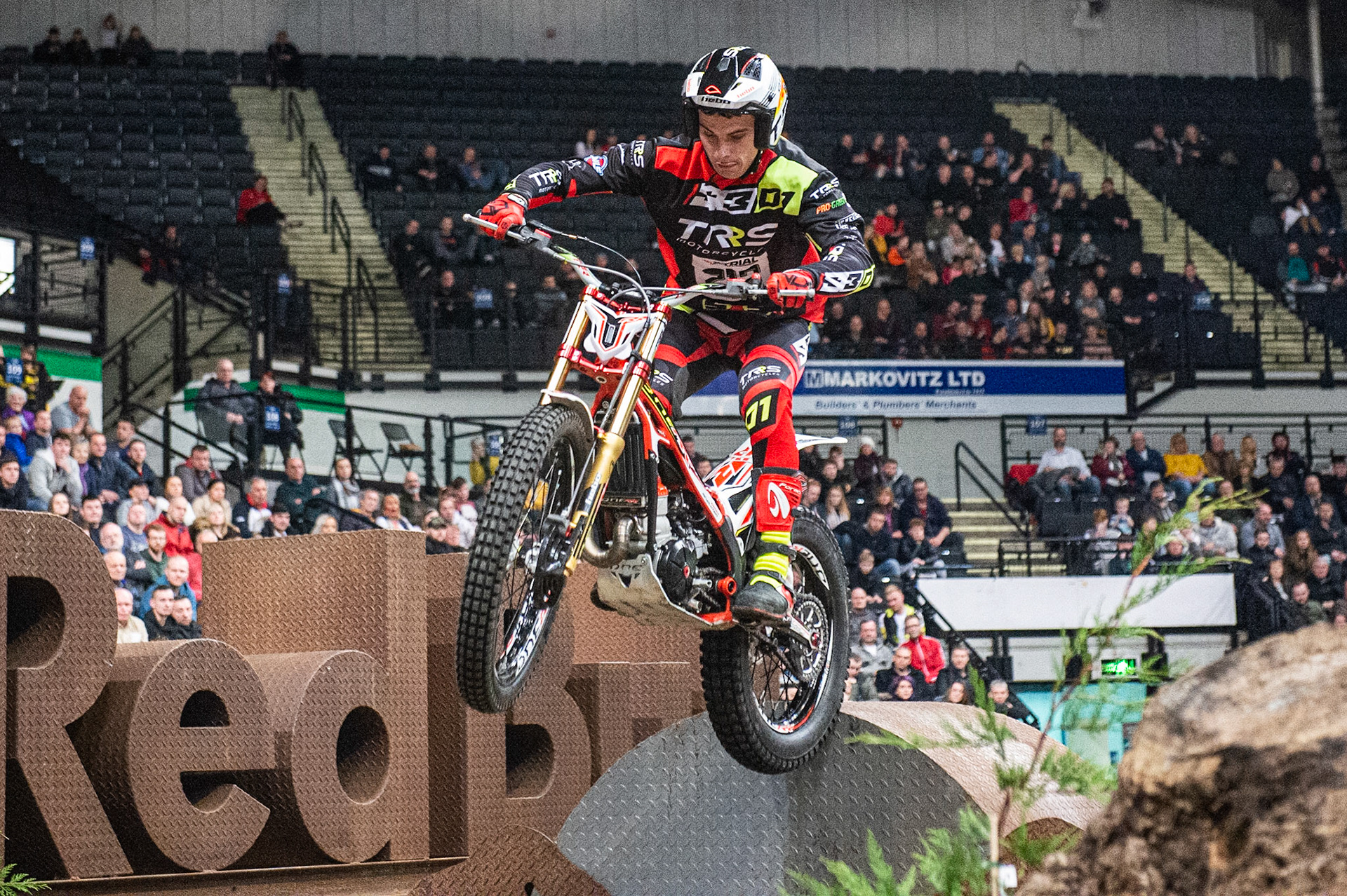 SHEFFIELD, ENGLAND  - DECEMBER 28TH   Jamie Busto, Spain (Vertigo) on the RedBull section of the Final during the 25th Anniversary Sheffield Indoor Trial at the FlyDSA Arena, Sheffield on Saturday 28th December 2019. (Credit: Ian Charles | MI News)