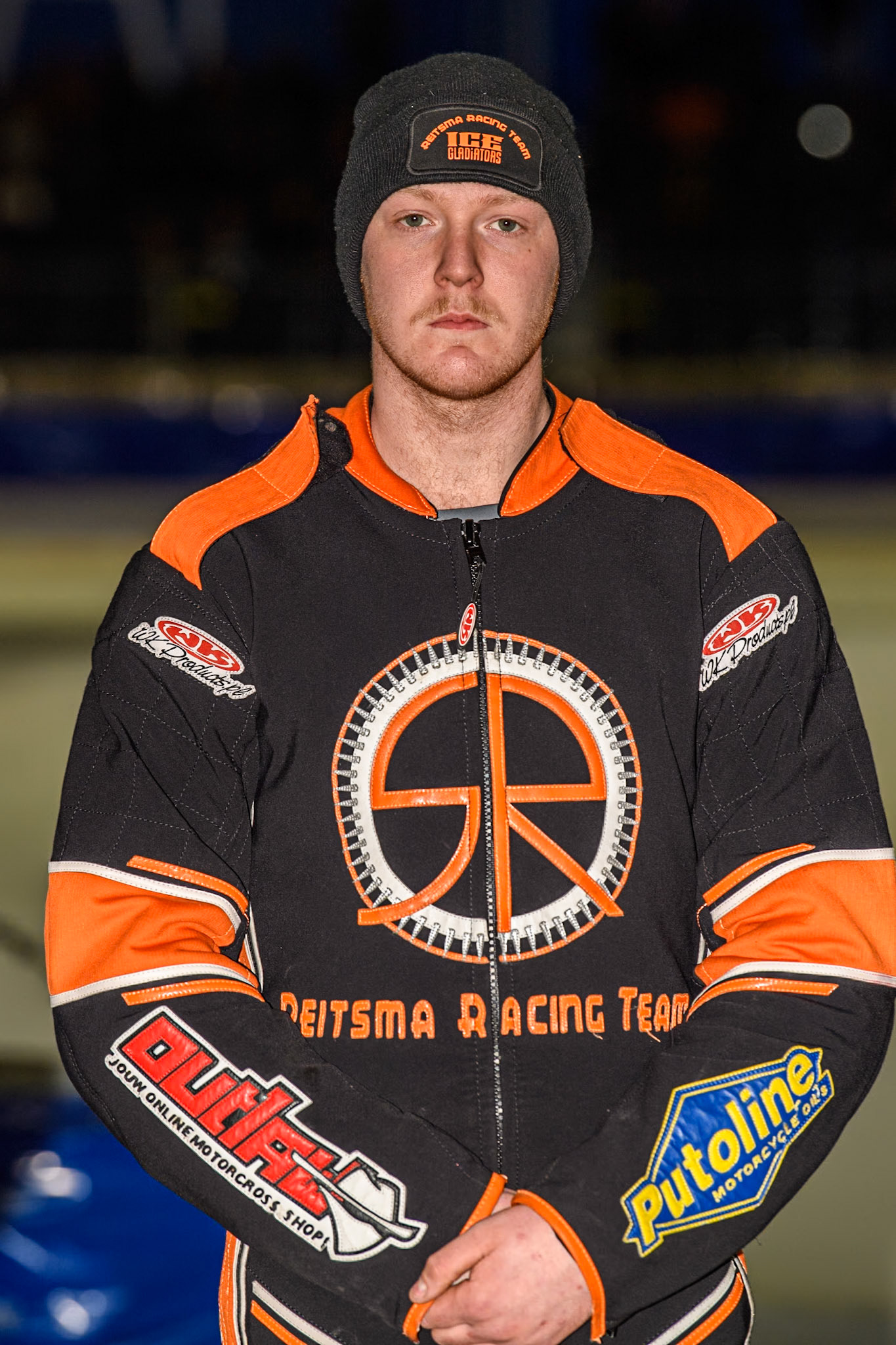 Netherland's Sebastian Reitsma (283) during the FIM Ice Speedway Gladiators World Championship Final 3 at Ice Rink Thialf, Heerenveen on Saturday 6th April 2024. (Photo: Ian Charles | MI News)