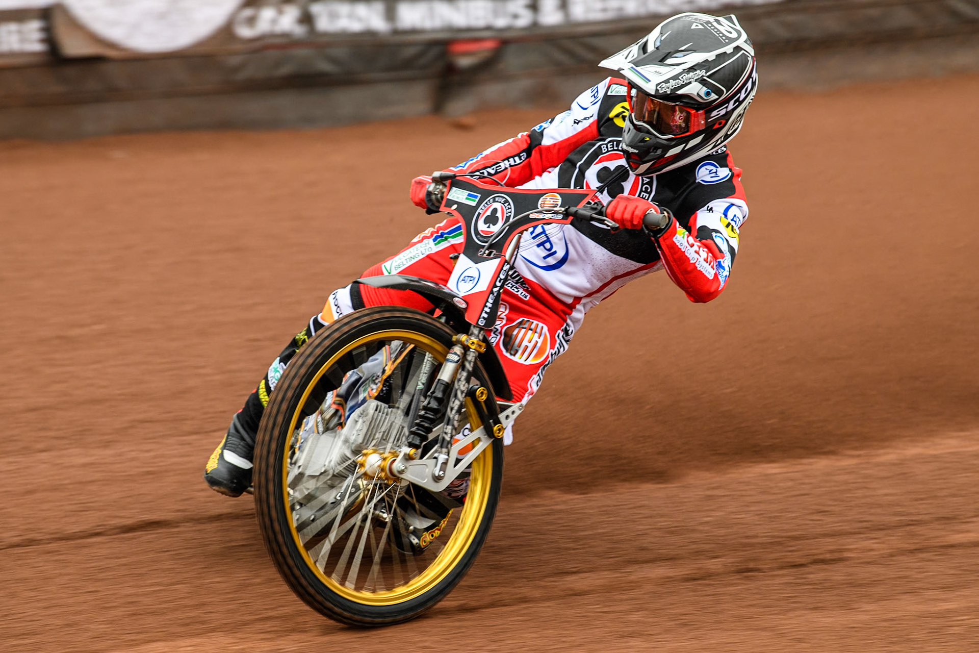 Belle Vue Aces' rider Connor Mountain in action during the Belle Vue Aces Media Day at the National Speedway Stadium, Manchester on Monday 11th March 2024. (Photo: Ian Charles | MI News)