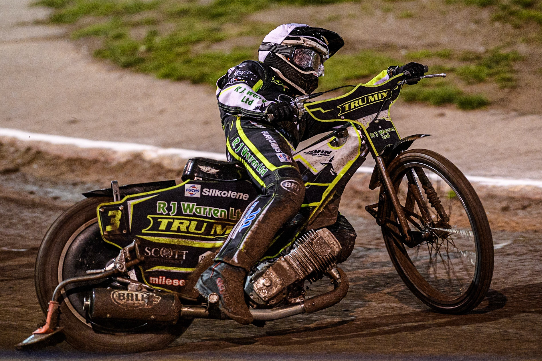 Danny King in action for Ipswich Tru-Plant Witches during the Sports Insure Premiership Grand Final Second Leg match between Sheffield Tigers and Ipswich Witches at Owlerton Stadium, Sheffield on Thursday 5th October 2023. (Photo: Ian Charles | MI News)