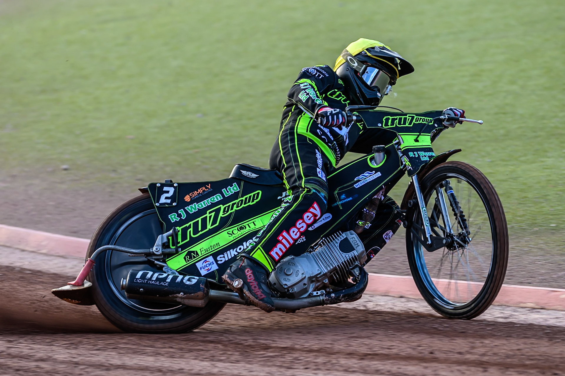 Ipswich Witches' Danny King in action during the Rowe Motor Oil Premiership match between Belle Vue Aces and Ipswich Witches at the National Speedway Stadium, Manchester on Monday 30th June 2025. (Photo: Ian Charles | MI News)