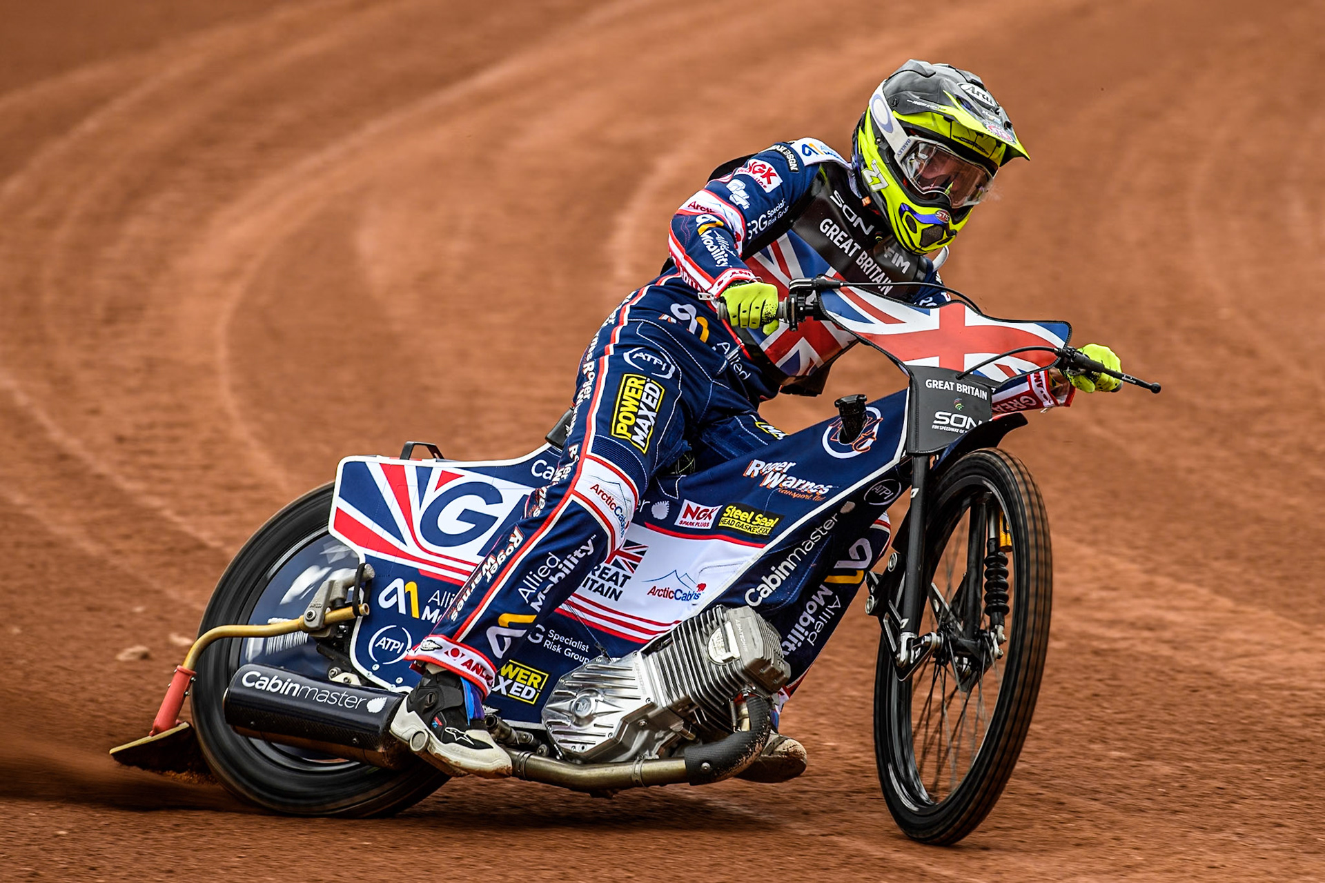 Tom Brennan of Great Britain practices during the Monster Energy FIM Speedway of Nation Semi Final 2 at the National Speedway Stadium, Manchester on Wednesday 10th July 2024. (Photo: Ian Charles | MI News)