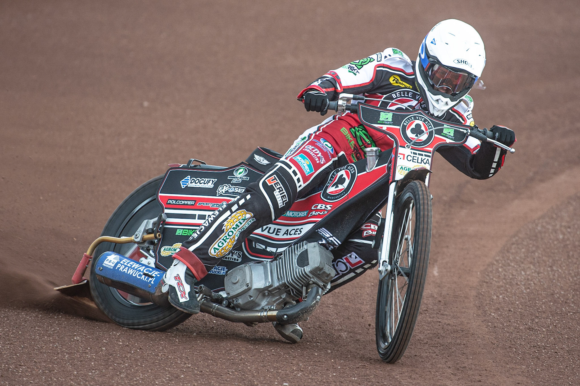 MANCHESTER, ENGLAND  - March 12  Jaimon Lidsey of Belle Vue Aces in action   during The Belle Vue Speedway Media Day, at The National Speedway Stadium, Manchester, on Thursday 12 March 2020. (Credit: Ian Charles | MI News)