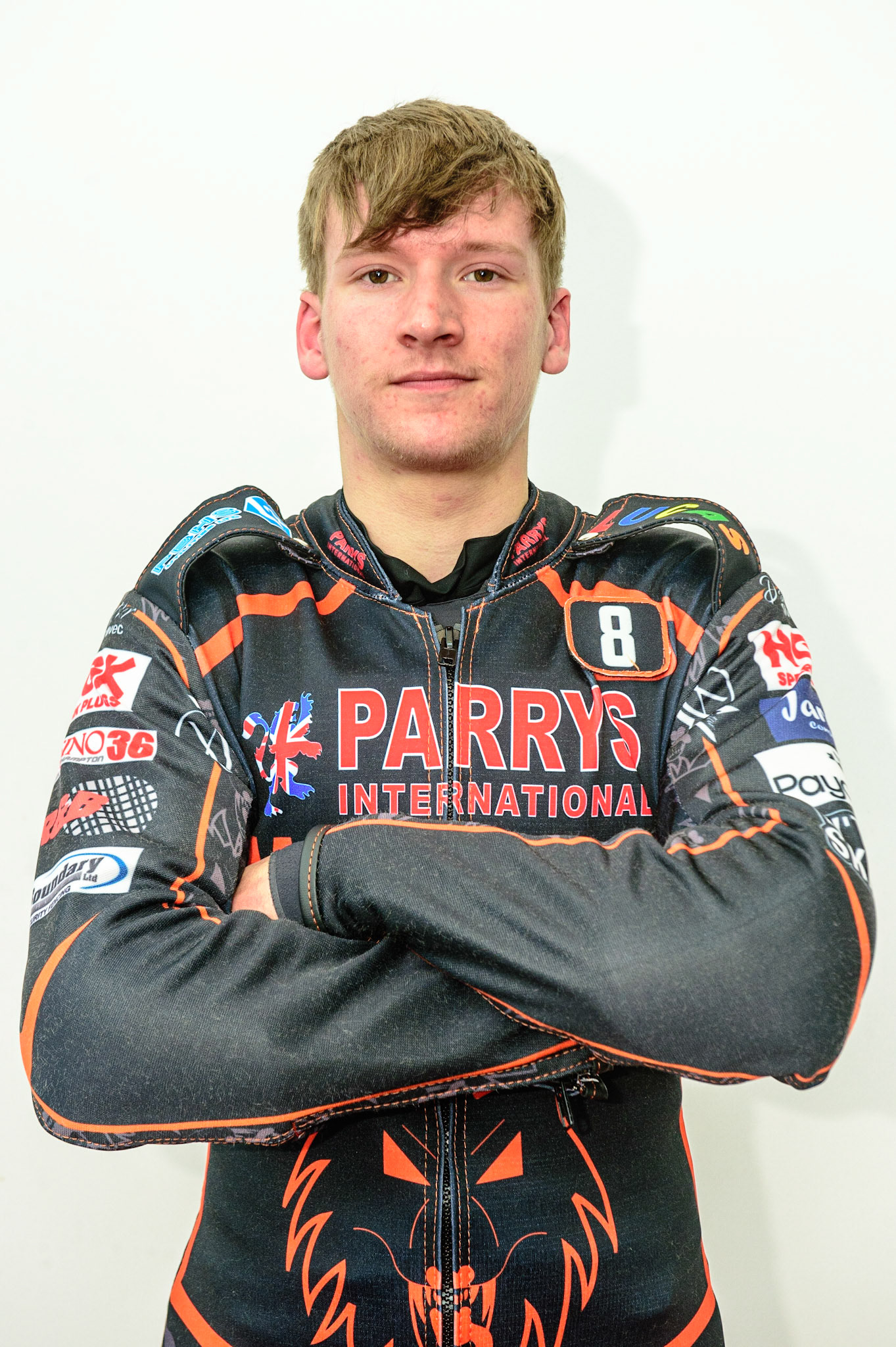 MANCHESTER, UK. APRIL 12TH: Joe Thompson, Wolverhampton Wolves Number 8 at the Discovery Networks Eurosport Speedway Season Launch at the National Speedway Stadium, Manchester on Tuesday 12th April 2022 (Credit: Ian Charles | MI News)