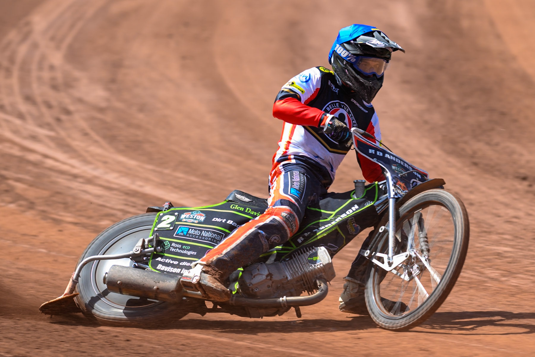 Kye Thomson, Guest Rider for Belle Vue Aces in action during the Rowe Motor Oil Premiership match between Belle Vue Aces and Sheffield Tigers at the National Speedway Stadium, Manchester on Monday 25th May 2026. (Photo: Ian Charles | MI News)