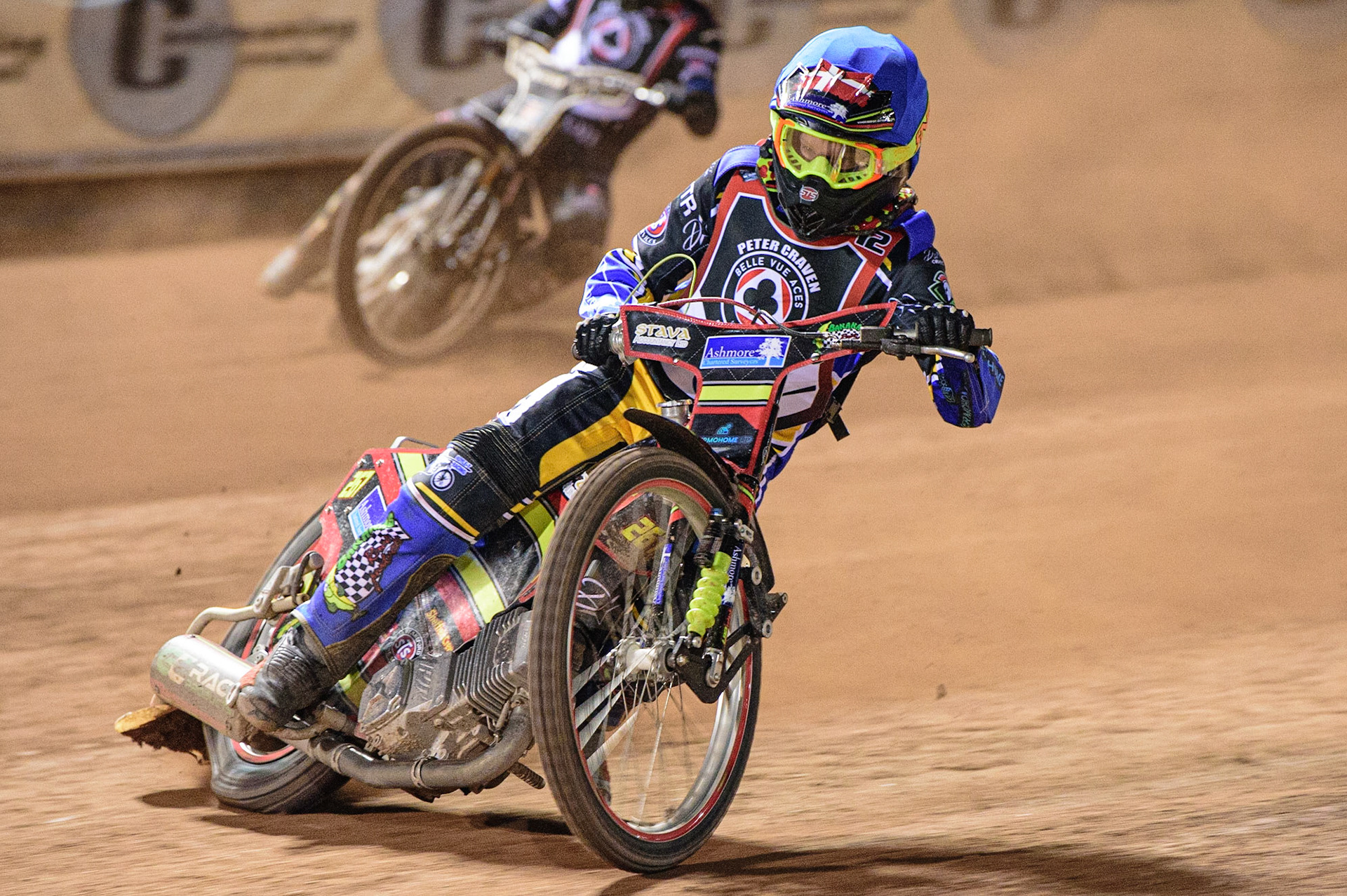 MANCHESTER, UK. MAR 21ST. Michael Palm-Toft in action  during the ATPI Peter Craven Memorial Trophy at the National Speedway Stadium, Manchester on Monday 21st March 2022. (Credit: Ian Charles | MI News)