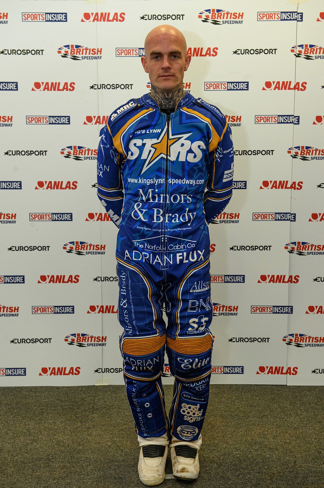 Photo: Ian CharlesLewis Kerr, Captain of Kings Lynn StarsDiscovery Networks Eurosport Speedway Season Launch, National Speedway Stadium, Manchester Wednesday  12  May  2021