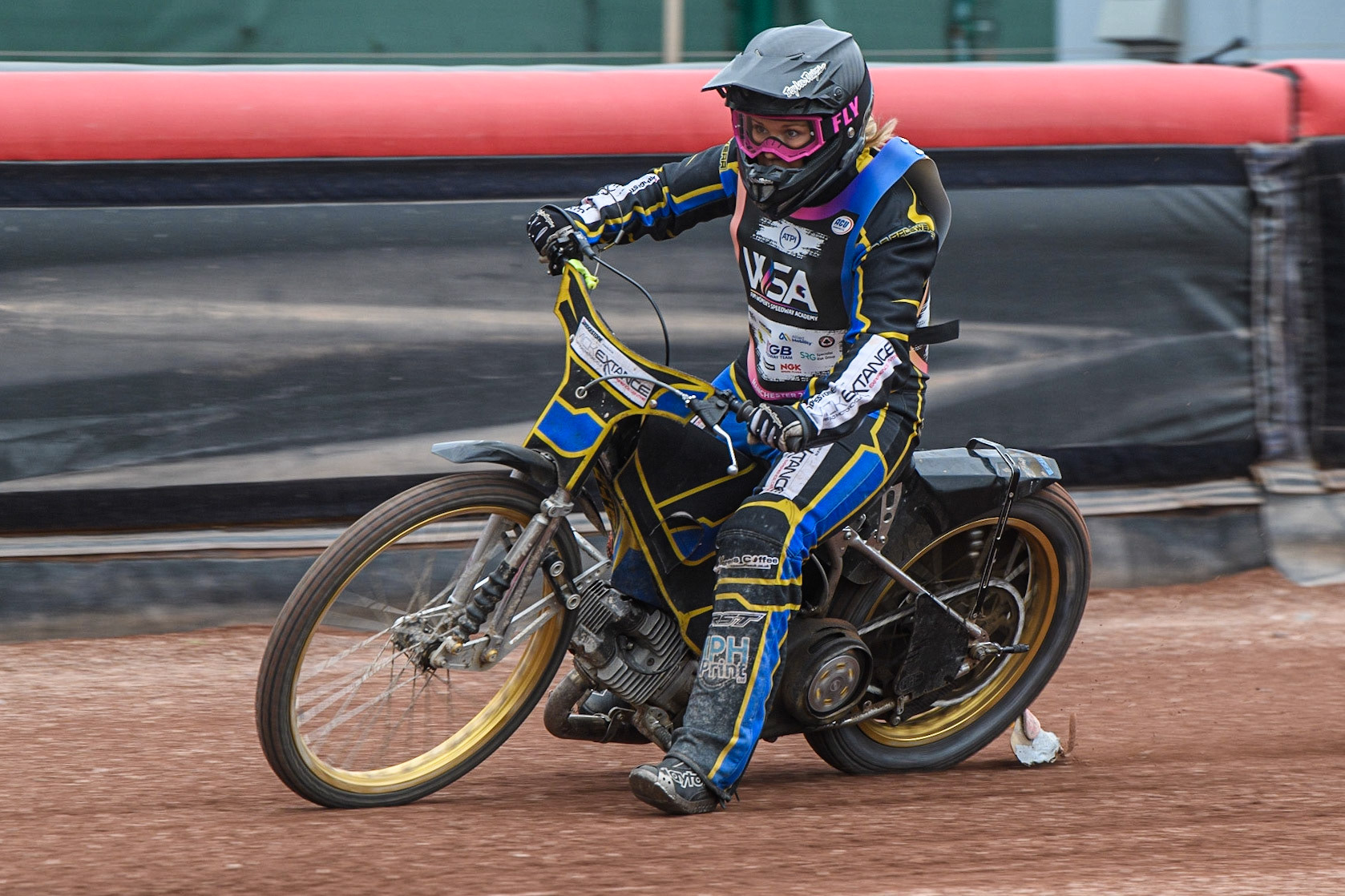 Katy Bullock on track during the FIM Women's  Speedway Academy at the National Speedway Stadium, Manchester on Friday 4th August 2023. (Photo: Ian Charles | MI News)